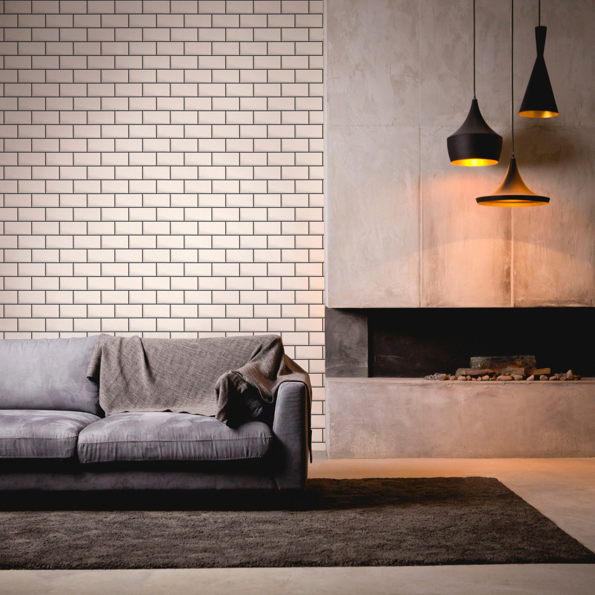 living walls Vliestapete »My Home My Spa«, Steinoptik-urban-Motiv, Tapete Stein Tapeten Wohnzimmer Schlafzimmer Küche modern Design Optik