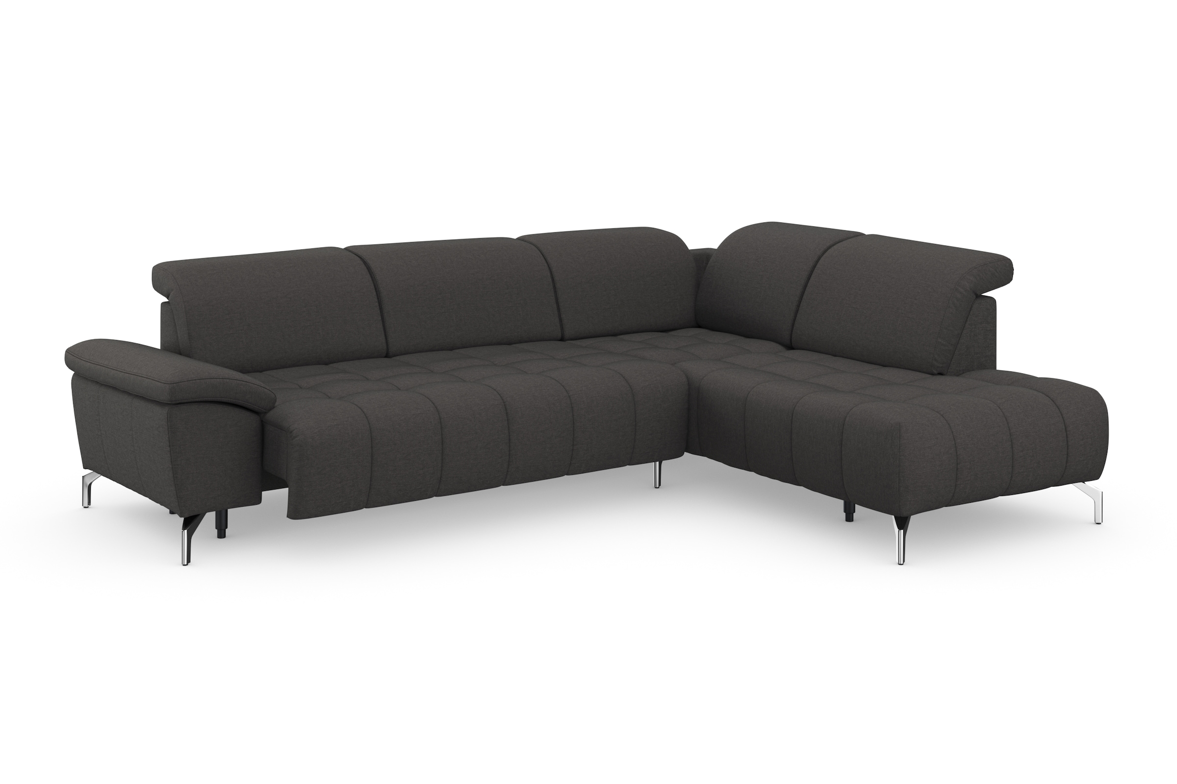 sit&more Ecksofa »Cool L-Form«, wahlweise mit Kopfteilverstellung und Vorziehsitz, motorisch