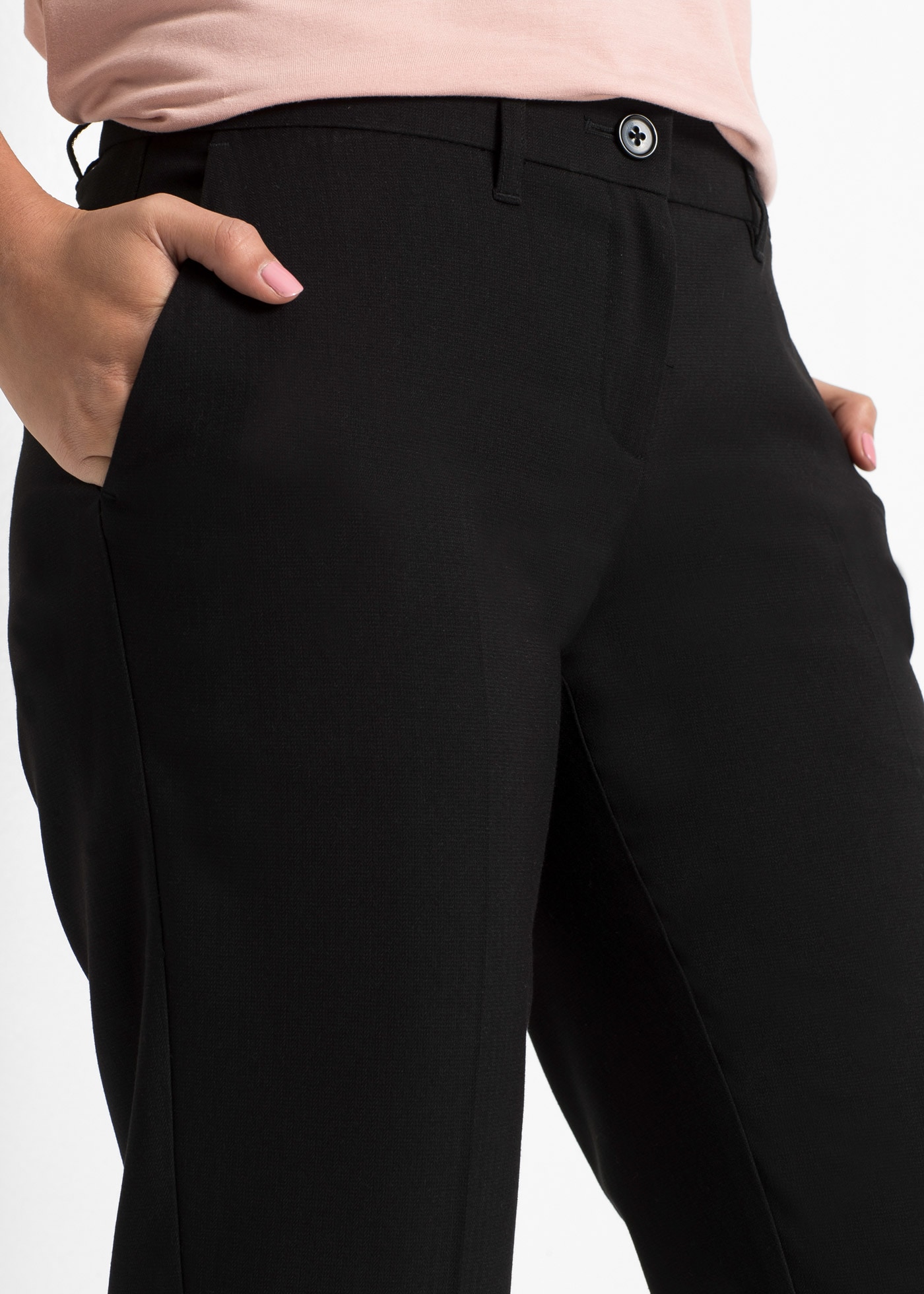 bonprix Anzughose  aus Polyester, Viskose und Elasthan, Slim fit Passform