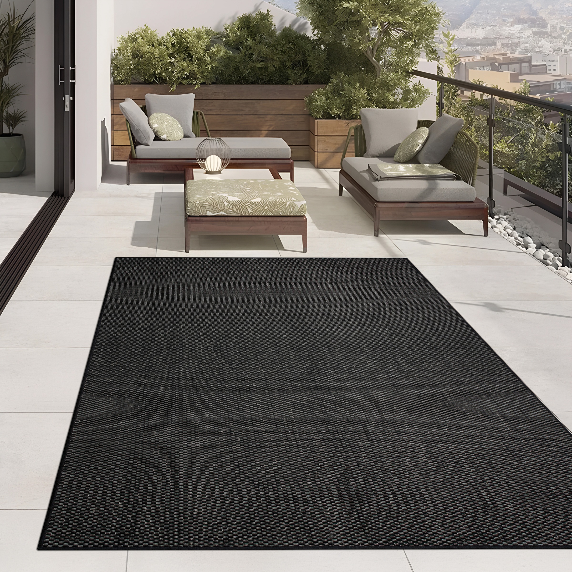 my home Teppich »Venedig auch als Läufer erhältlich«, rechteckig, 4 mm Höhe, In- und Outdoor geeignet, Sisal-Optik, Wetterfest & UV-beständig