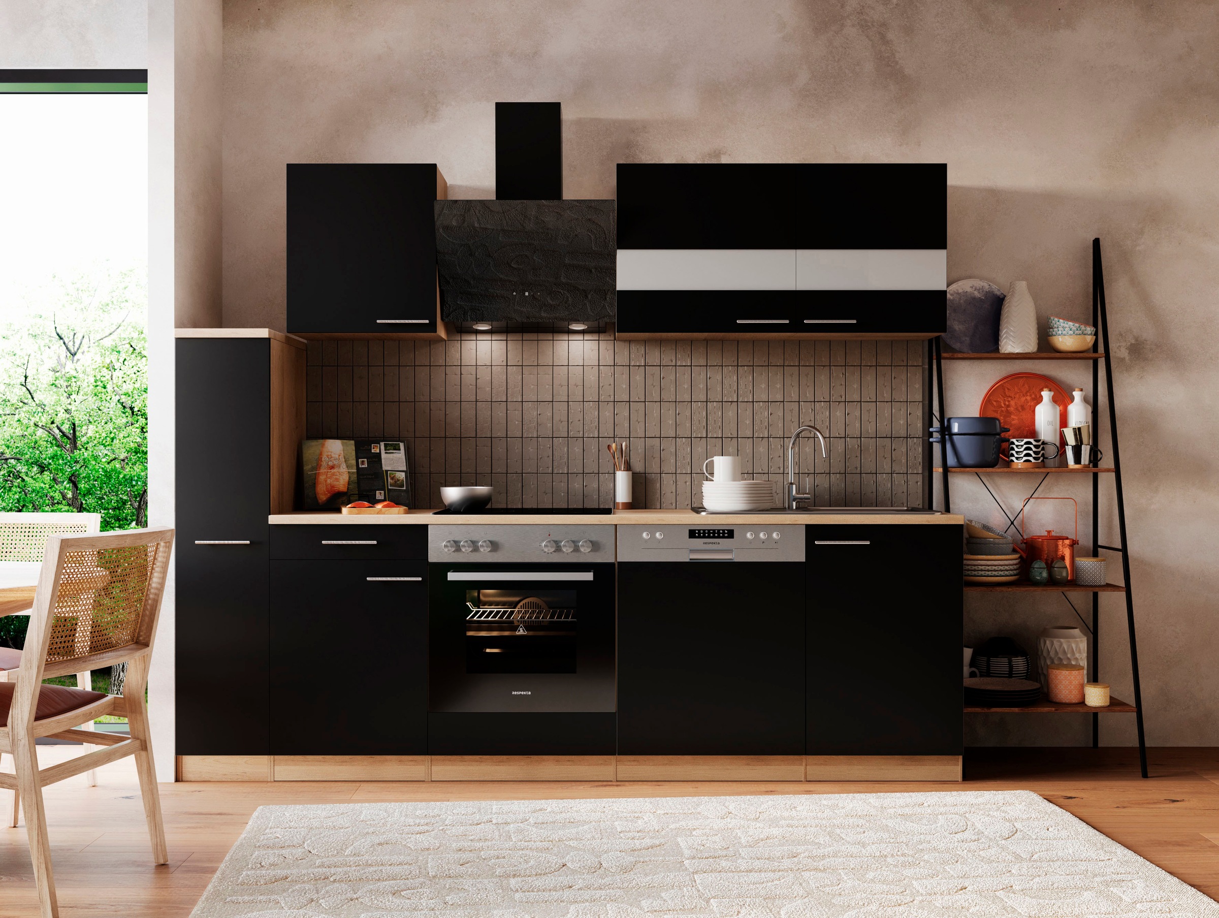 RESPEKTA Küche »Merle« Breite 250 cm, mit Soft-Close, in exklusiver Konfigu günstig online kaufen