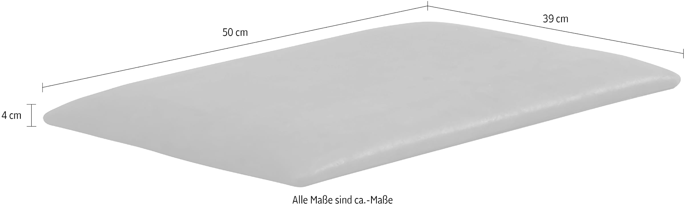 massivline&more Auflagekissen »Oviedo, Polster, Sitzkissen, Sitzpolster, Auflagepolster« Sitzpolster lose (verschiebbar), B/H/T: 50x4x39 cm