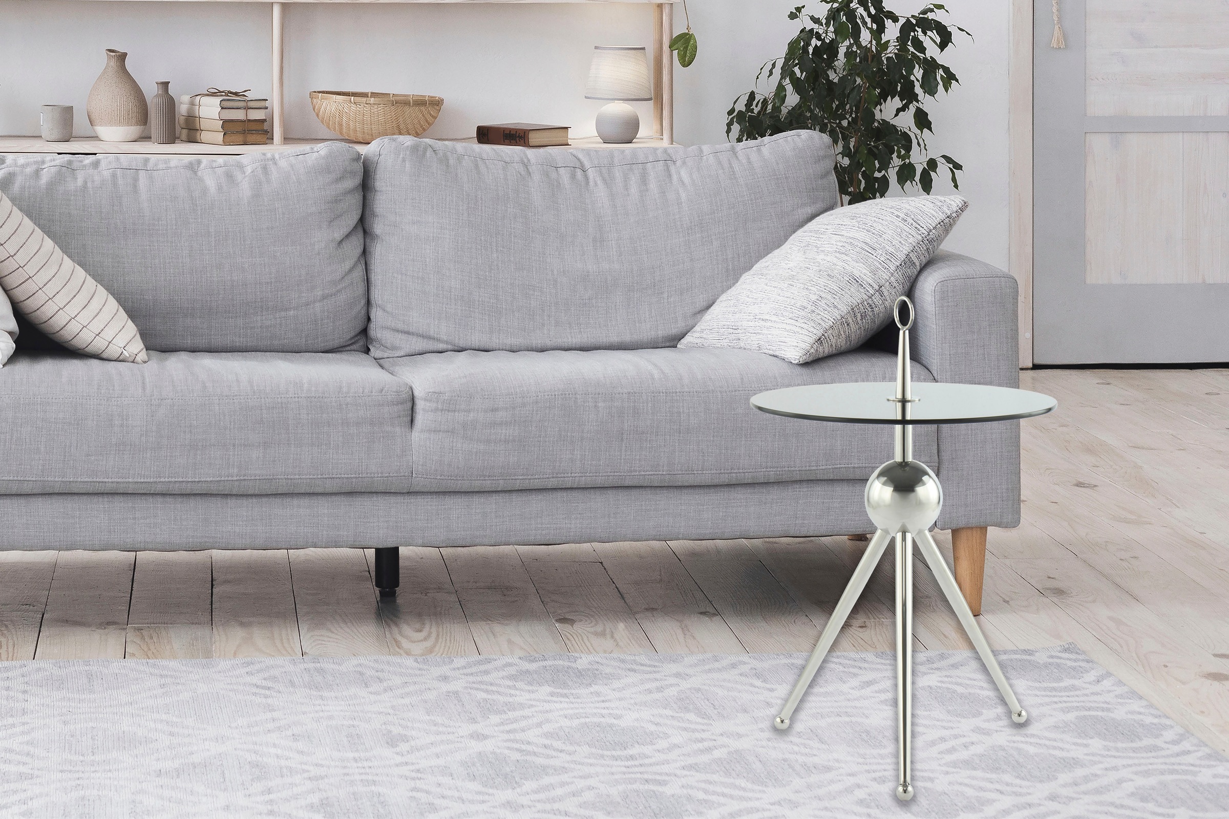 Kayoom Beistelltisch »Ontario 325, Runde Glasplatte aus Sicherheitsglas, 10 günstig online kaufen