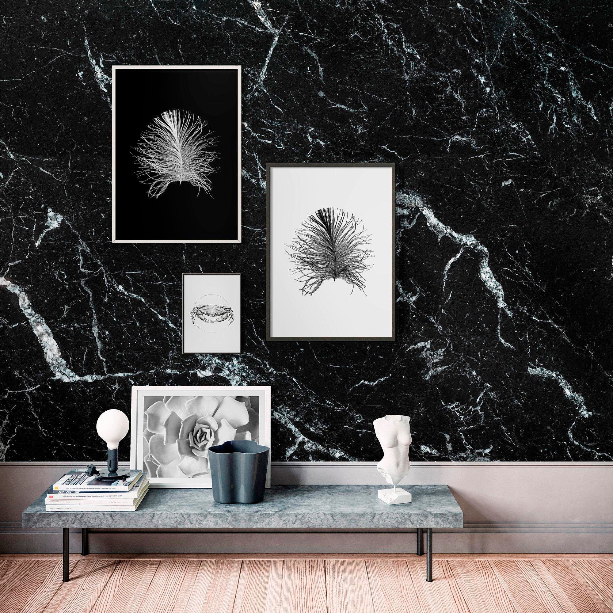 Komar Fototapete Marble Nero B/L: ca. 400x250 cm günstig online kaufen