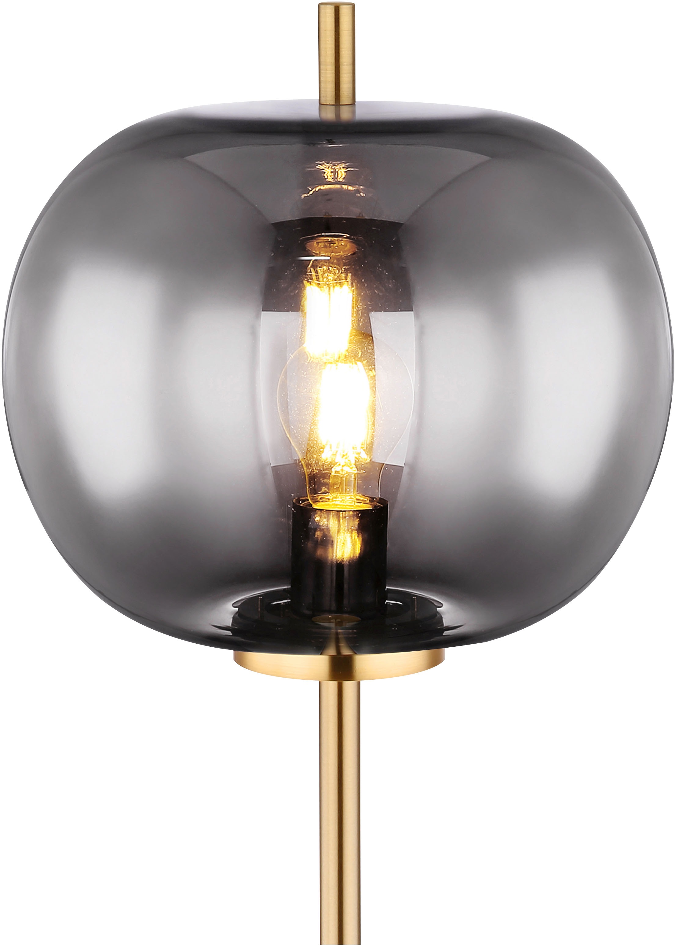 GLOBO LIGHTING Stehlampe »BLACKY I«, Leuchtmittel E27 | ohne Leuchtmittel, Hängelampe/Pendelleuchte/Glas/Höhe kürzbar/Esstisch