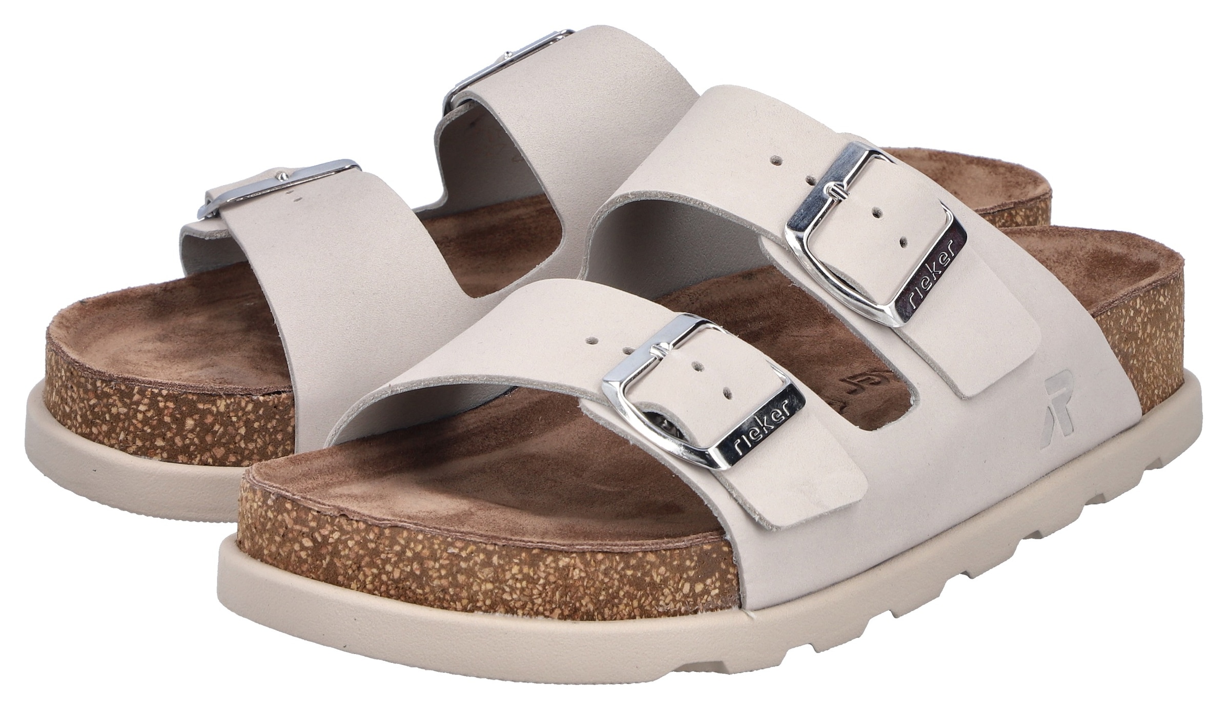 Rieker Pantolette  Hausschuh, Sommerschuh, Strandschuh, Zweischnaller mit Softfußbett