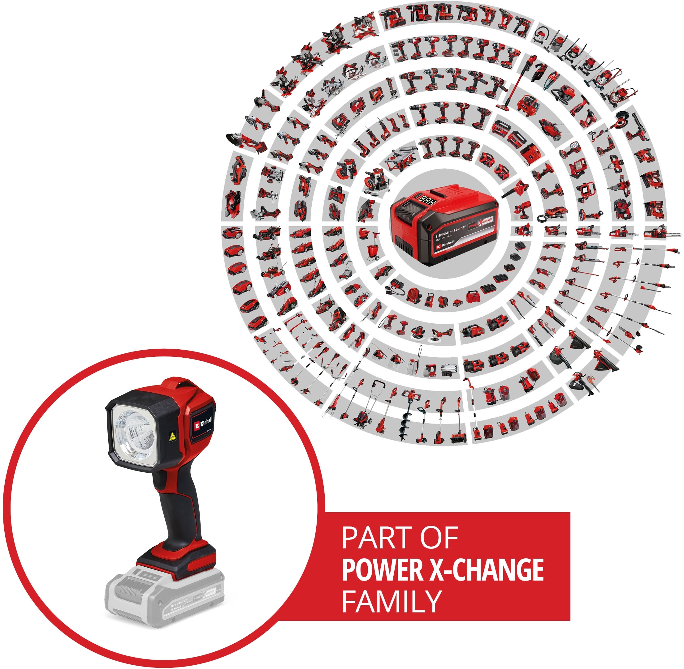 Einhell LED Arbeitsleuchte »Akku-Lampe TC-CL 18/350 Li - Solo«, Mitglied der Power X-Change Familie, ohne Akku