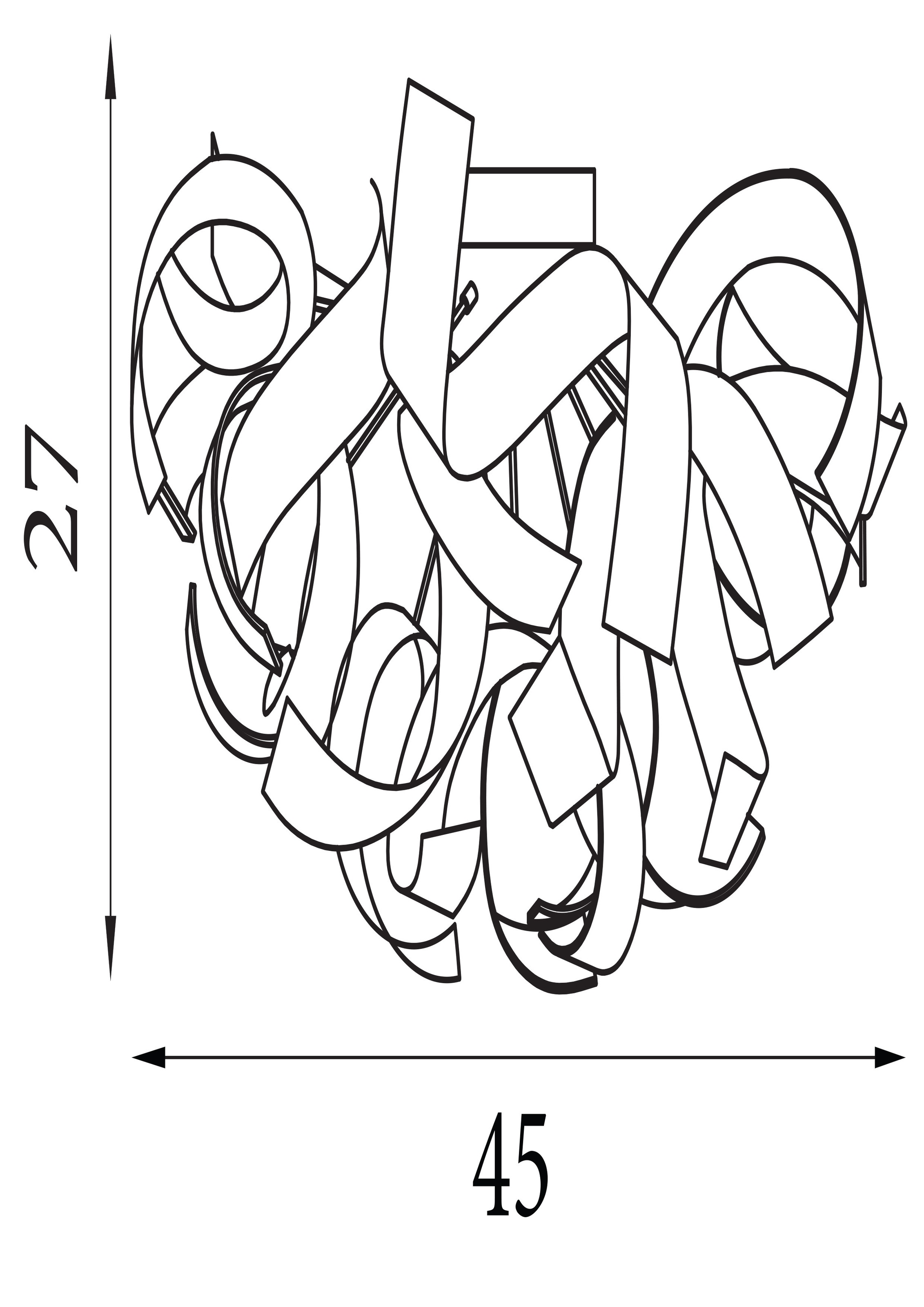 Searchlight Deckenleuchte »Curls 3Lt Semi-Flush - Chrommetall« G9 1 Stk.