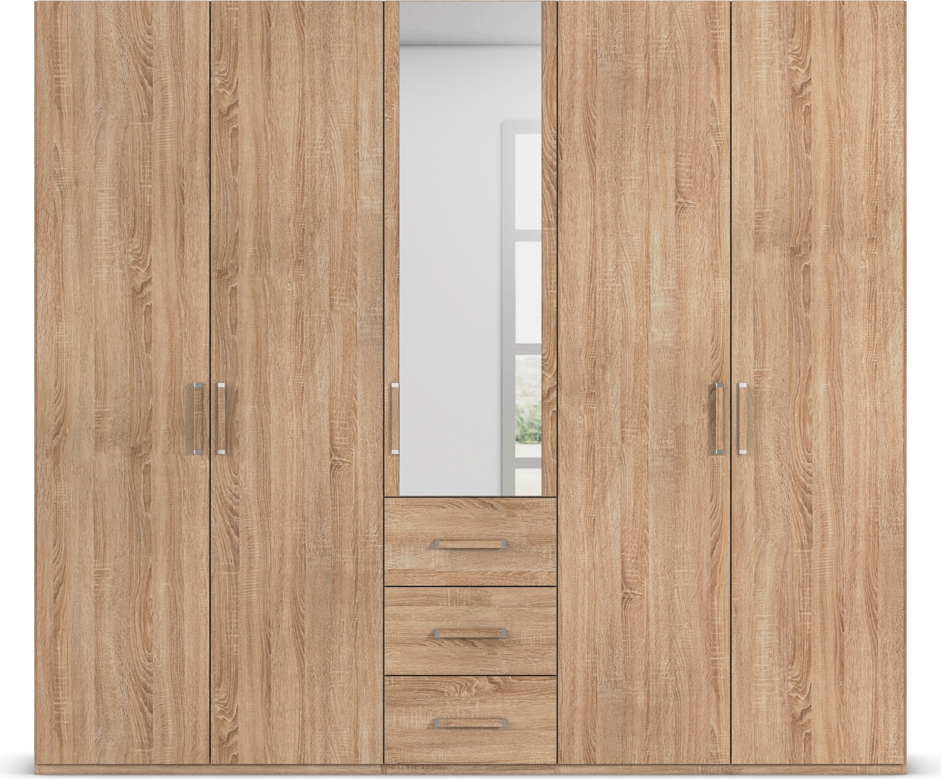 rauch Drehtürenschrank »Kleiderschrank Schrank Garderobe Schlafzimmerschrank EVELYN«, (in 2 Höhen 197 oder 210 cm erhältlich), in elegantem Stil mit Schubladen 3 Breiten und 2 Höhen MADE IN GERMANY