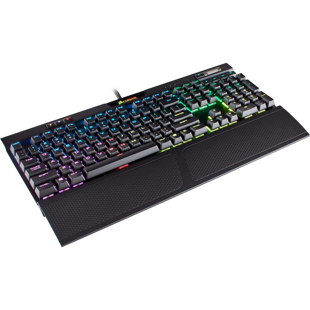 Corsair Gaming-Tastatur »K70 RGB MK.2 - MX Silent«, (USB-Hub-Handgelenkauflage-Profil-Speicher-Ziffernblock-Multimedia-Tasten)