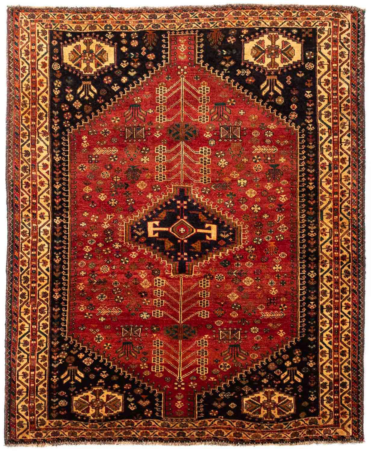 morgenland Wollteppich »Shiraz Medaillon 238 x 164 cm«, rechteckig, 1 mm Hö günstig online kaufen