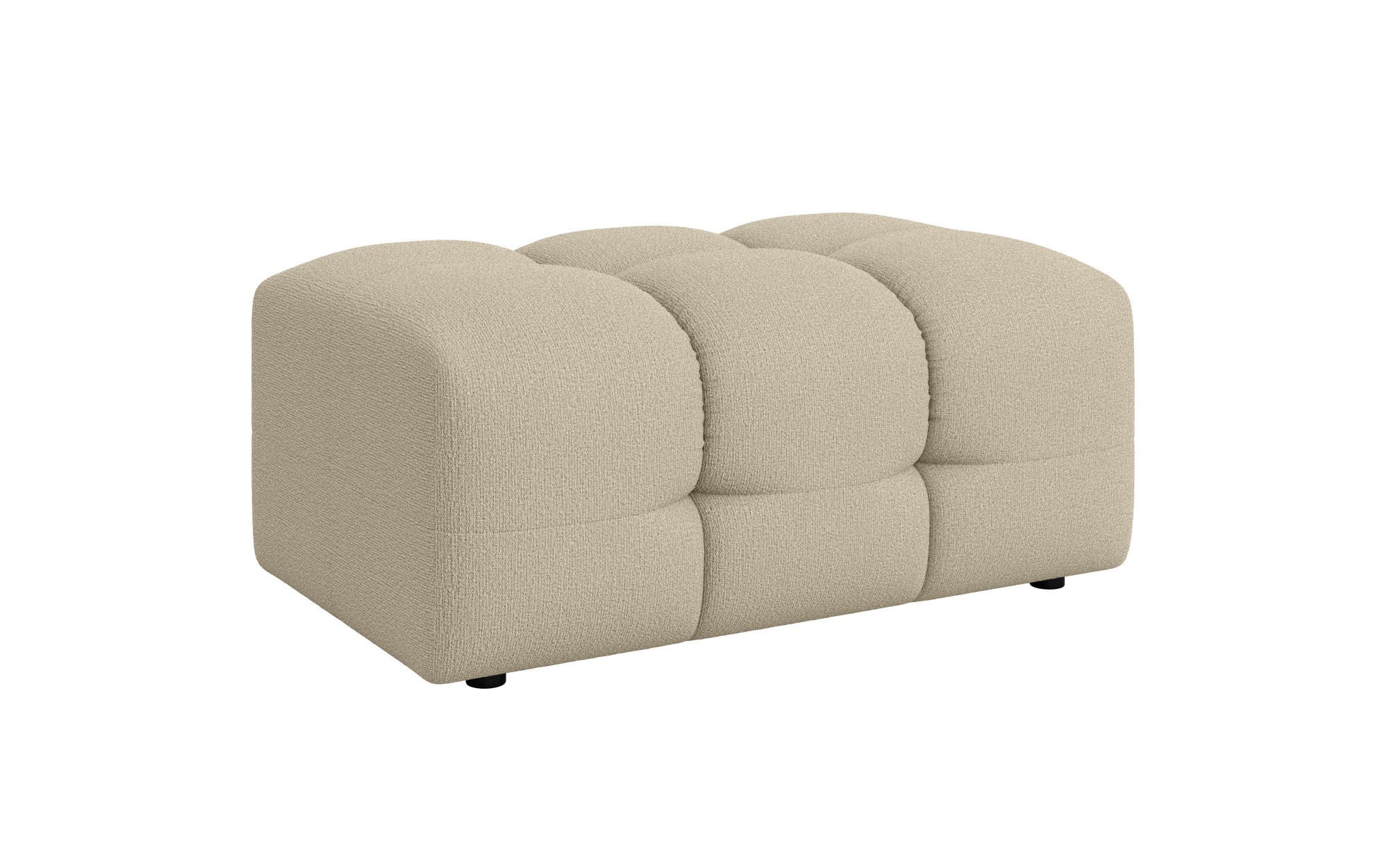 INOSIGN Polsterhocker »Manilla, trendige Steppung, passend zur Serie, B/T/H 100/68/45 cm«, mit Wellenunterfederung, in verschiedenen Materialien und Farben