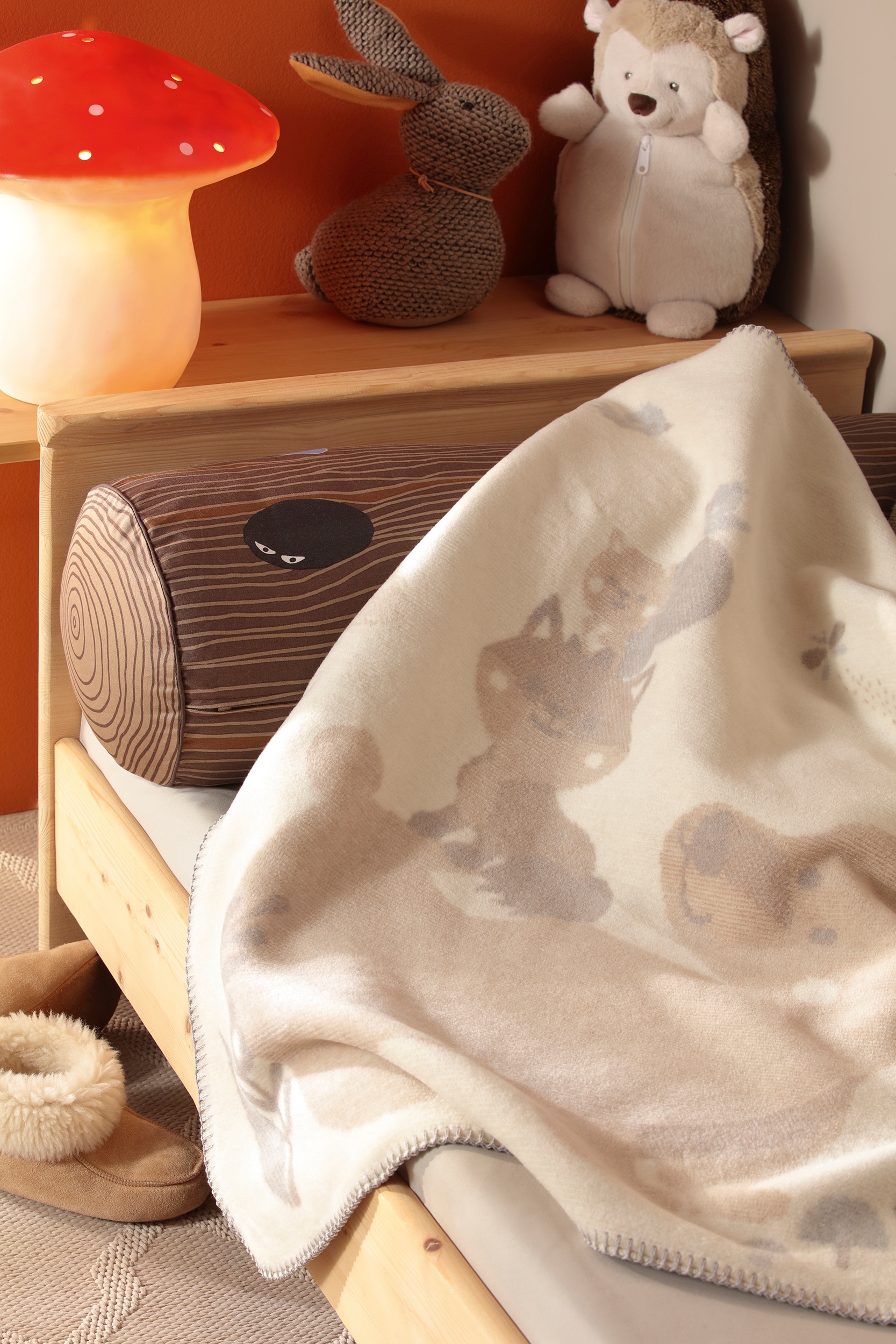 Biederlack Babydecke »Babydecke Foxy&Friends«, 75 x 100, mit Zierstich