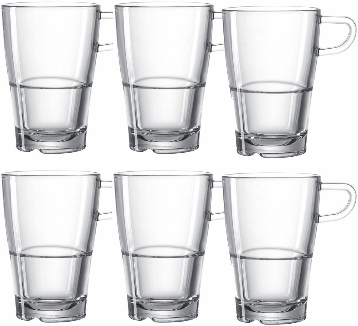 LEONARDO Latte-Macchiato-Glas »SENSO«, (Set, 6 tlg.), hitzebeständig und widerstandsfähig, Inhalt 230 ml, 6-teilig