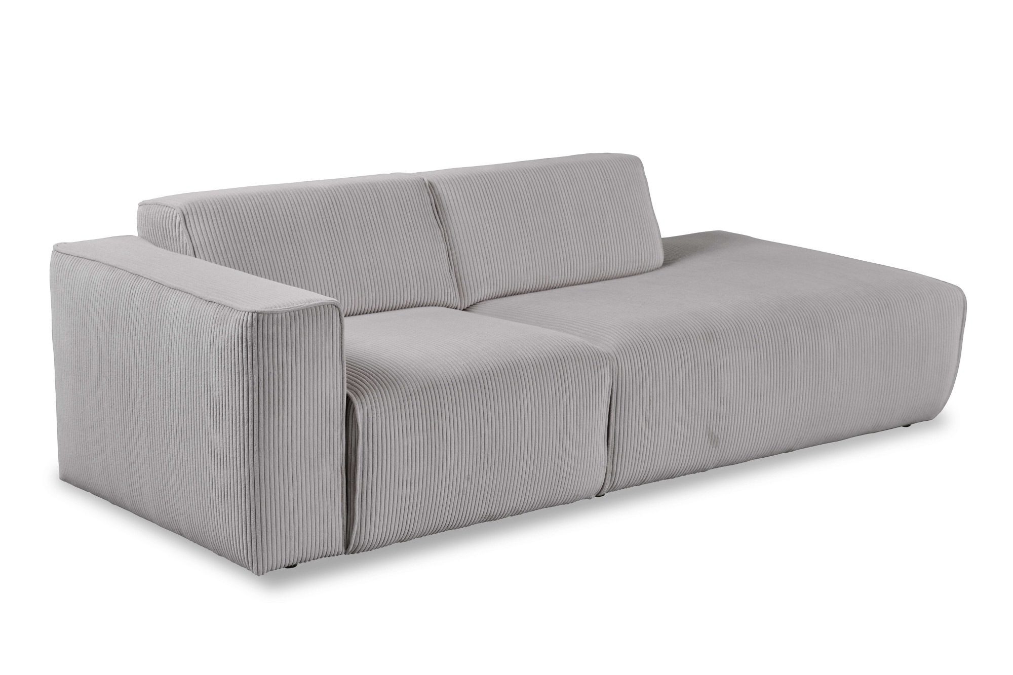 andas 2-Sitzer »Noord mit Kedernaht, Breite 227 cm«, Cord, Struktur, Webstoff, mit Wellenunterfederung, Massivholzrahmen