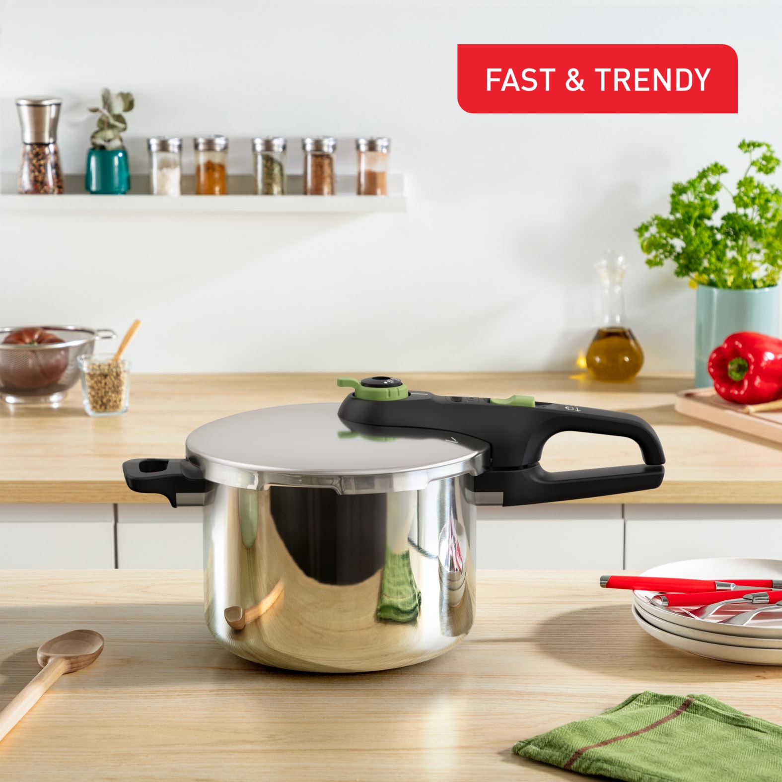 Tefal Schnellkochtopf »Secure Trendy« 1 Stk. tlg. Edelstahl