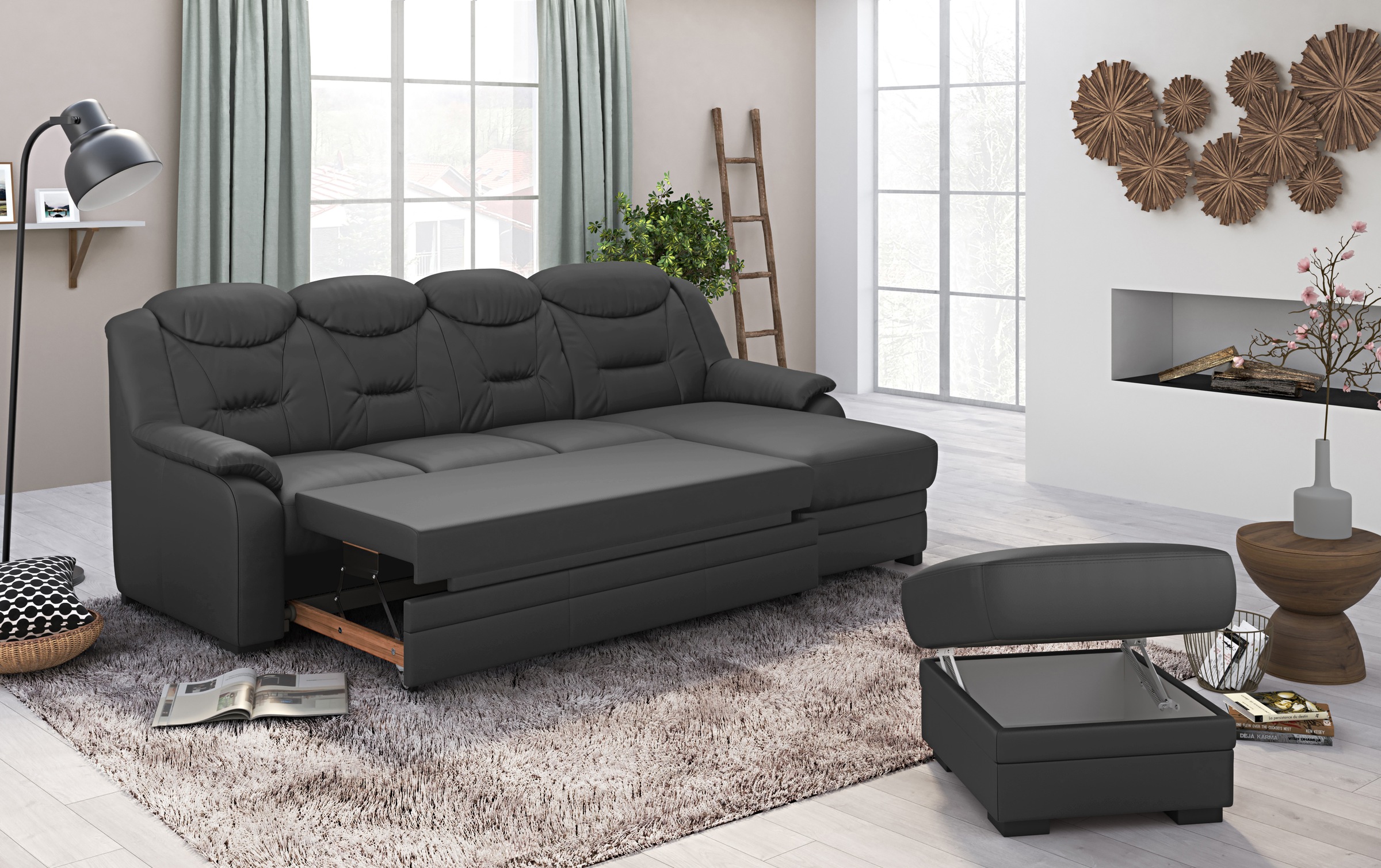 COTTA Ecksofa »Marcus L-Form«, wahlweise mit Bettfunktion