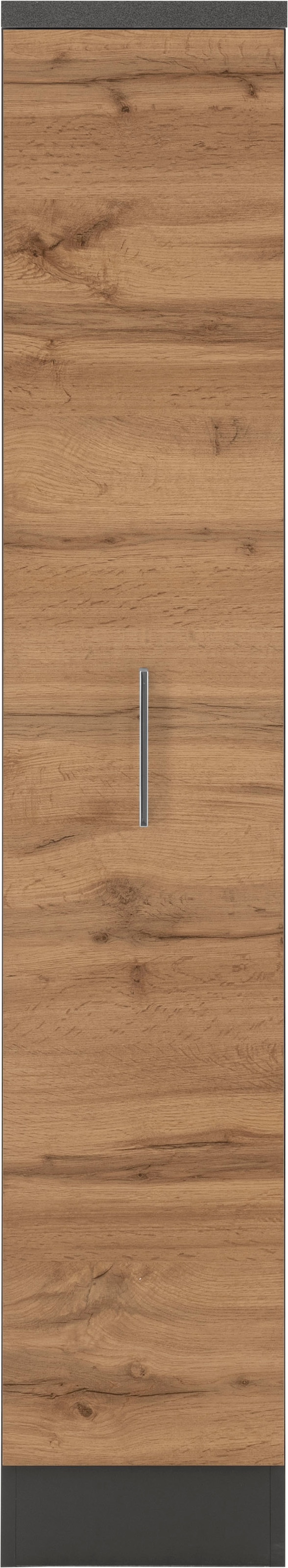 KOCHSTATION Apothekerschrank »KS-Colmar«, 30 cm breit, 165 cm hoch, mit 3 Ablagen, mit Metallgriff
