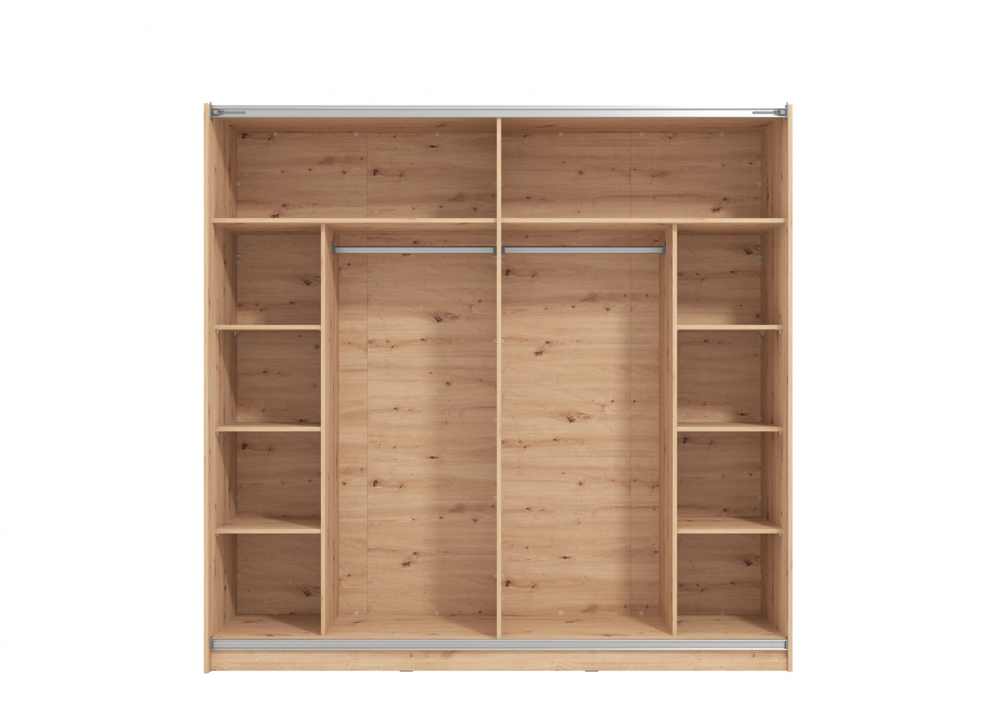 INOSIGN Schwebetürenschrank »Sierra klassischer Kleiderschrank Wäscheschrank 179 oder 217cm breit«, mit kompletter Inneneinteilung, FSC®-zertifizierter Holzwerkstoff