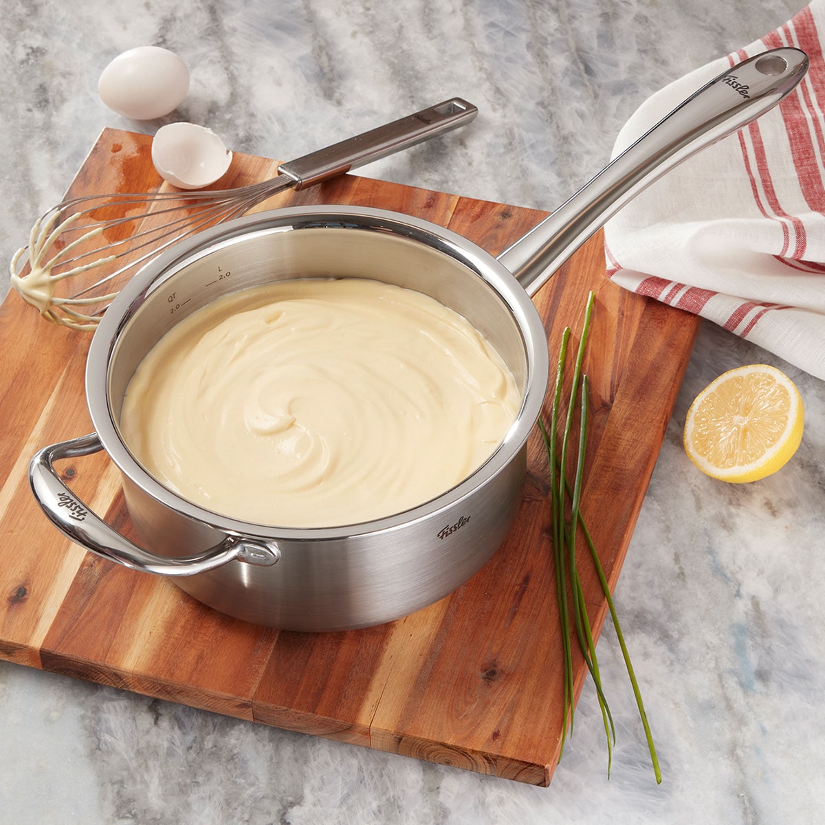 Fissler Topf-Set »Fissler M5 Pro-Ply®, Edelstahl-Topfset (5-teilig)« Set, 5-teilig: Bratpfanne, Sauteuse und Stielkasserolle, 5 tlg. Edelstahl 18/10
