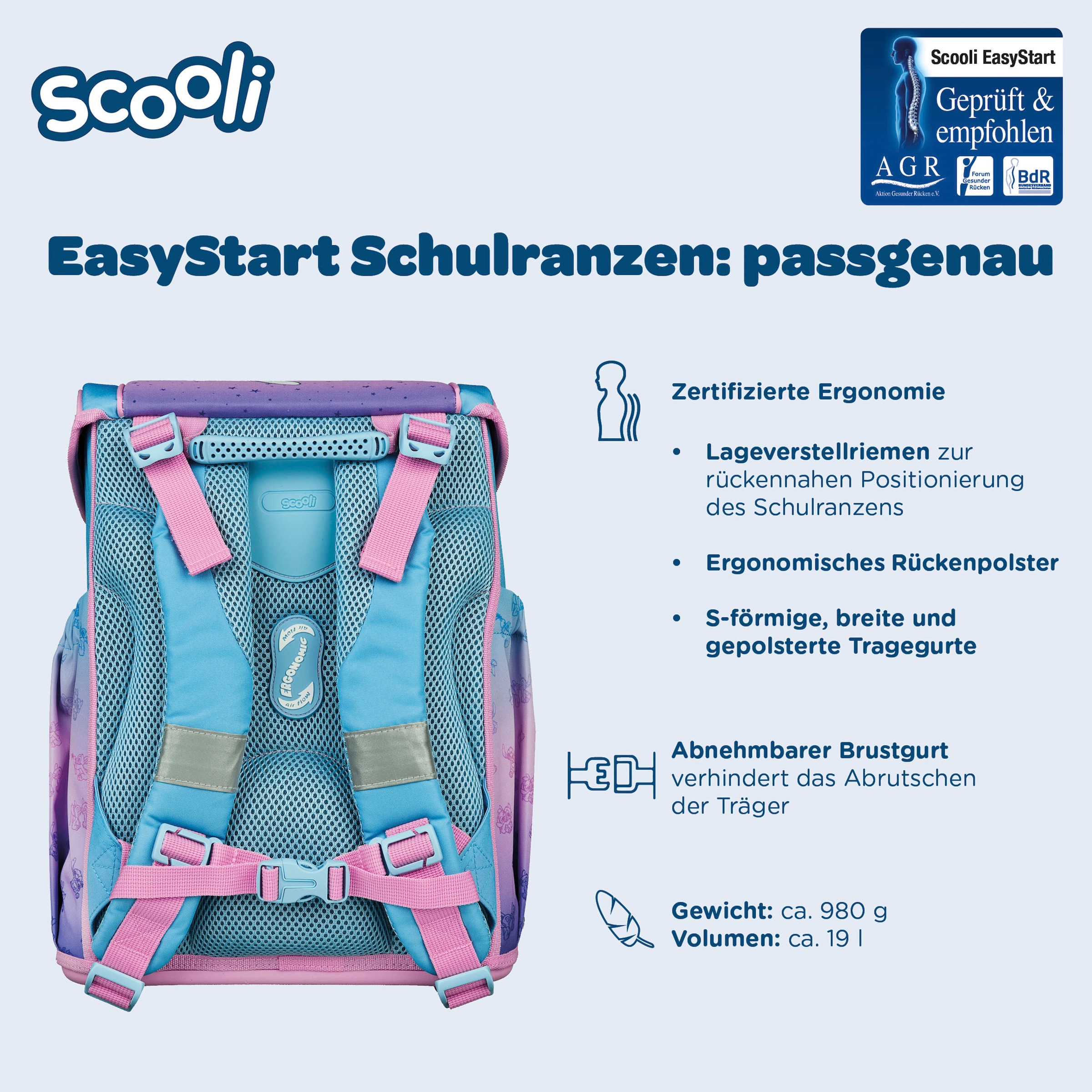 Scooli Schulranzen »Easy Start« Reflektoren