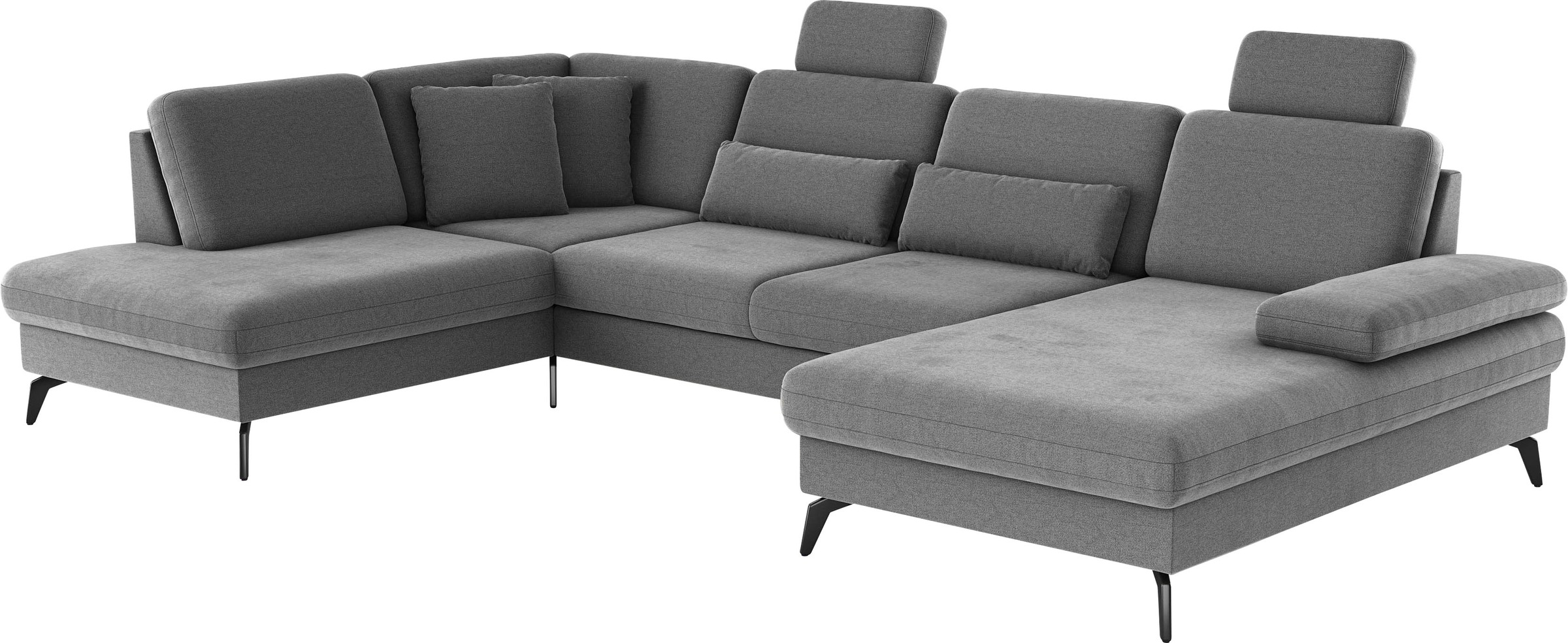 sit&more Wohnlandschaft »Morris U-Form, inkl. Sitztiefenverstellung«, wahlweise mit Armteilverstellung, Bettfunktion & Bettkasten
