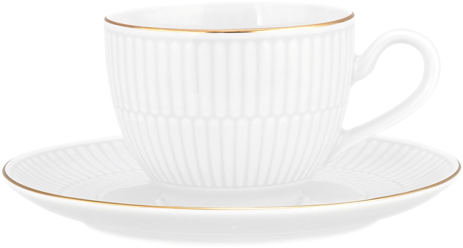 Seltmann Weiden Tasse »Amina« Kaffeetasse aus Porzellan mit Relief und edler Goldumrandung