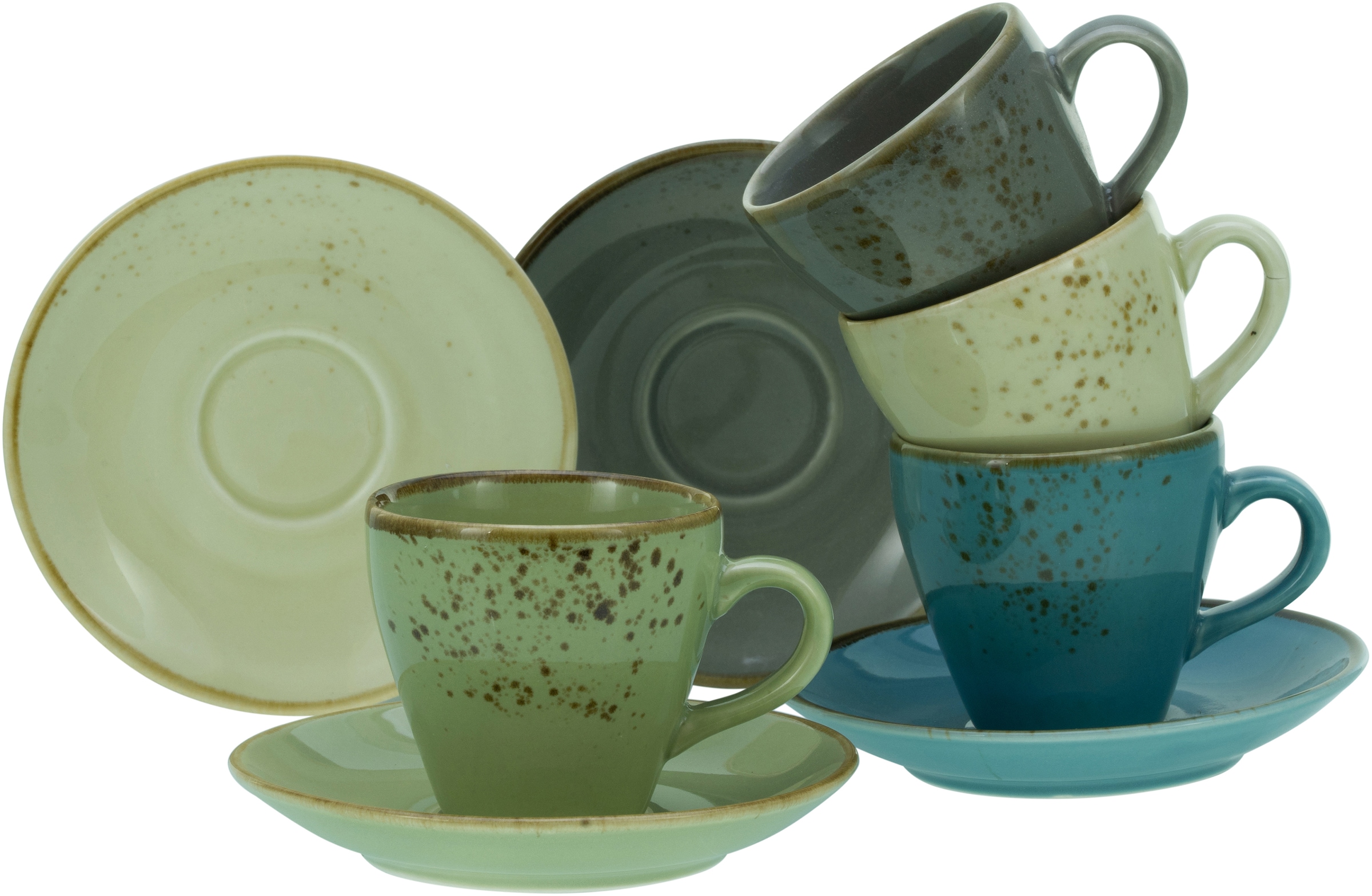 CreaTable Espressotasse »Kaffeetasse NATURE COLLECTION«, (Set, 8 tlg.), Tas günstig online kaufen