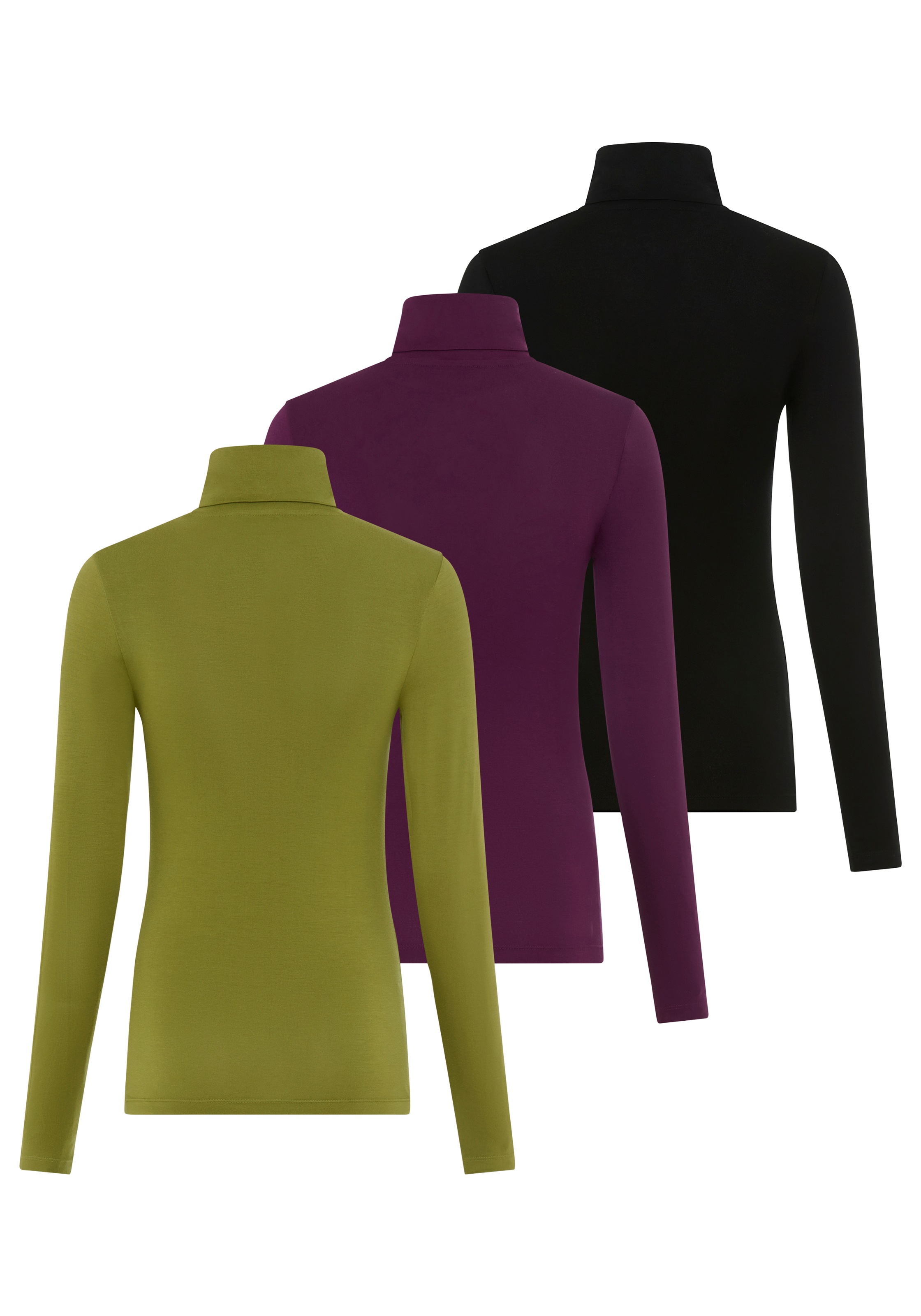 Laura Scott Longsleeve, (Packung, 3 tlg.), das perfekte Basic mit Rollkragen - NEUE KOLLEKTION