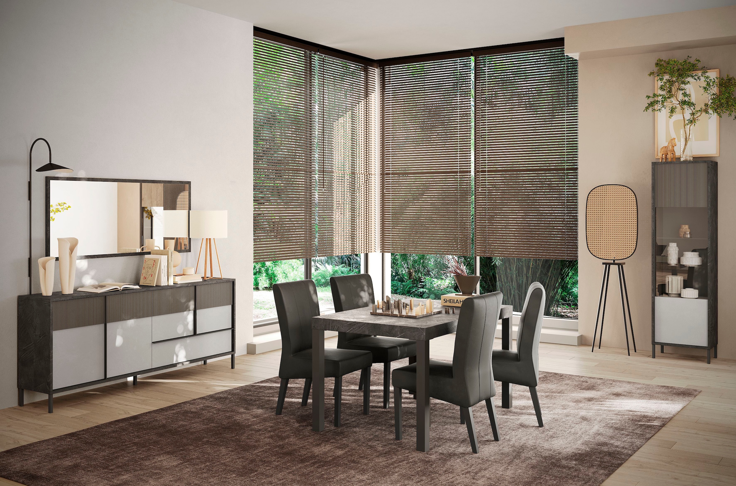 INOSIGN Sideboard »Everest Breite 206 cm, Kommode mit 4 Türen u. 1 Schubkasten«, Anrichte, Soft/Self Closing, Korpus 22 mm