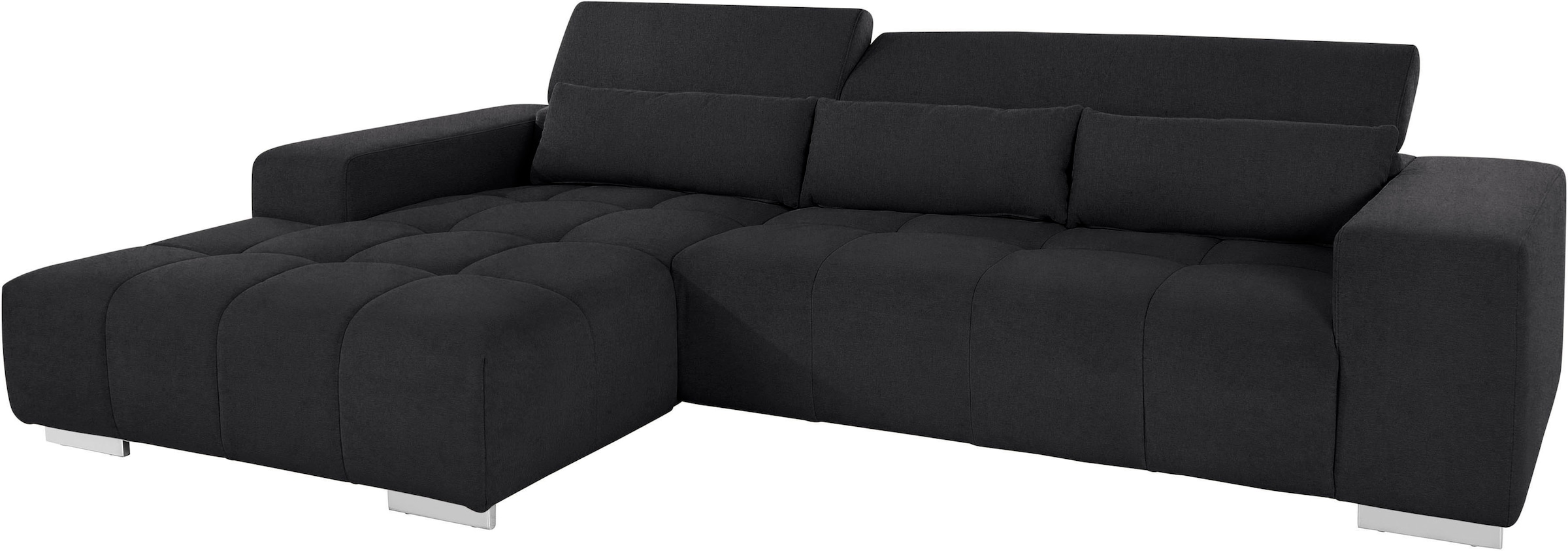COTTA Ecksofa »Orion L-Form«, mit Kopfteilverstellung & 3 Nierenkissen