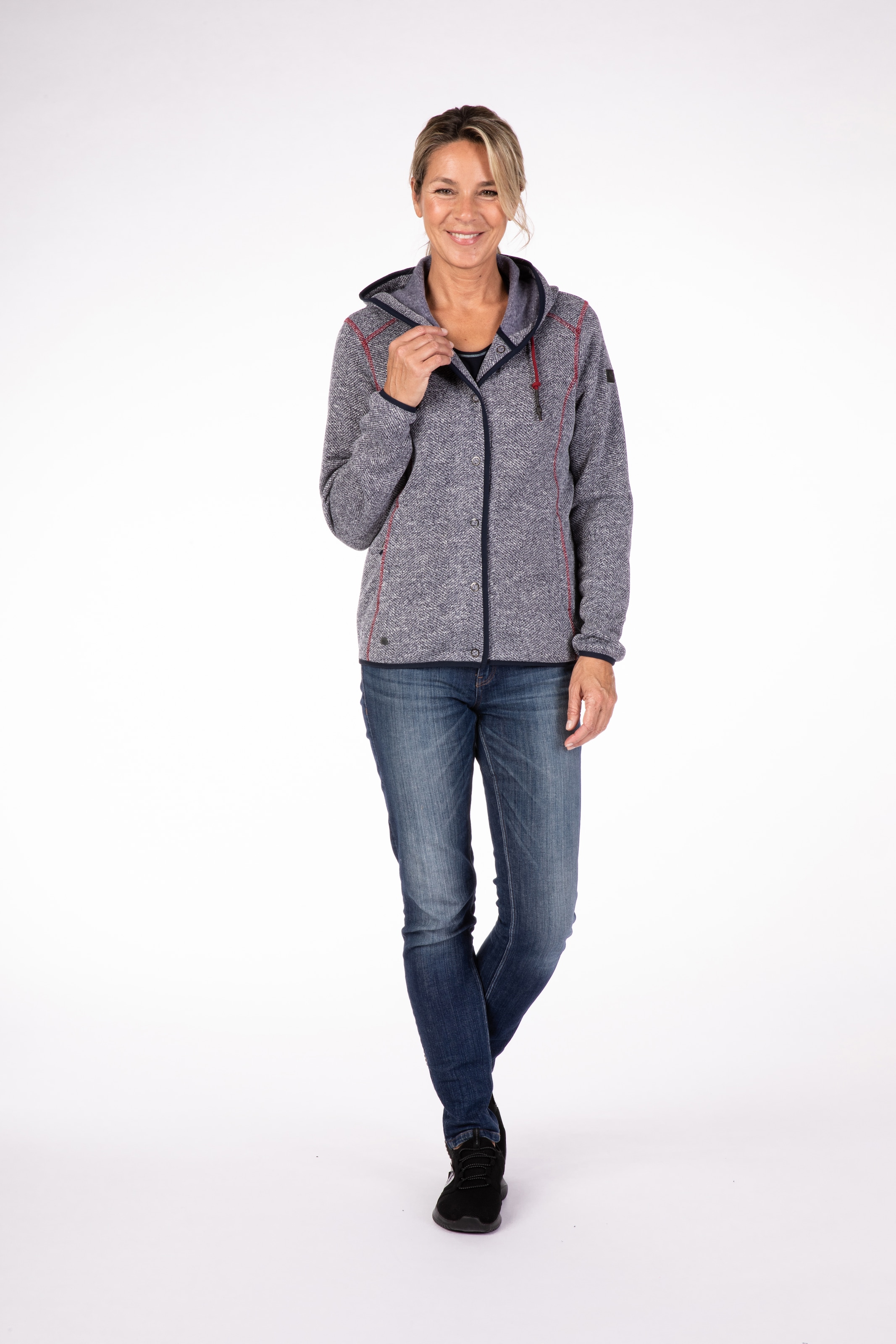 LPO Fleecejacke »SASKWOOD II WOMEN«, weiche Fleecejacke in traditioneller Optik