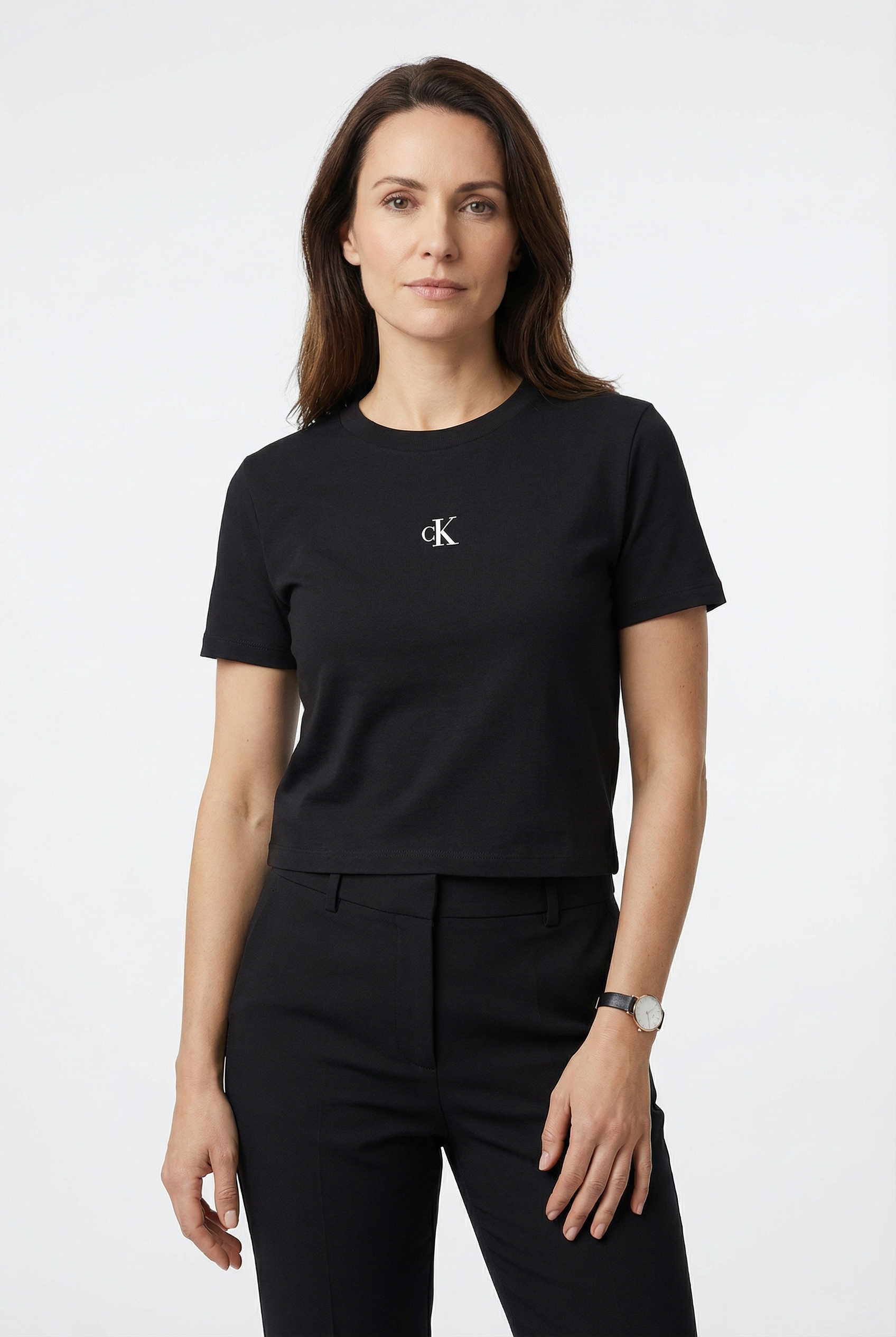 Calvin Klein Jeans T-Shirt »LOGO CROPPED TEE« Boxy fit mit Rundhalsausschnitt, mit Logoschriftzug