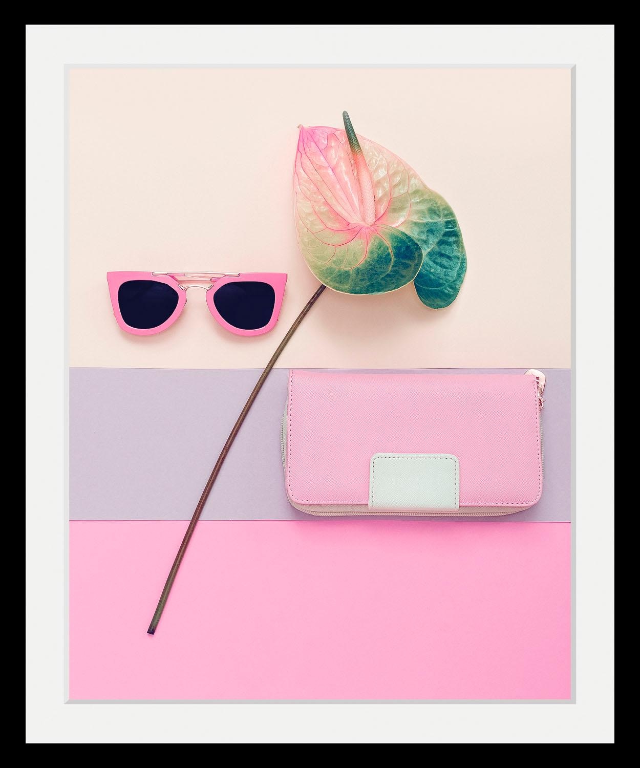 queence Bild »Sonnenbrille Pink«, Fashion-Magazincover-Mode-Modebilder-Blum günstig online kaufen