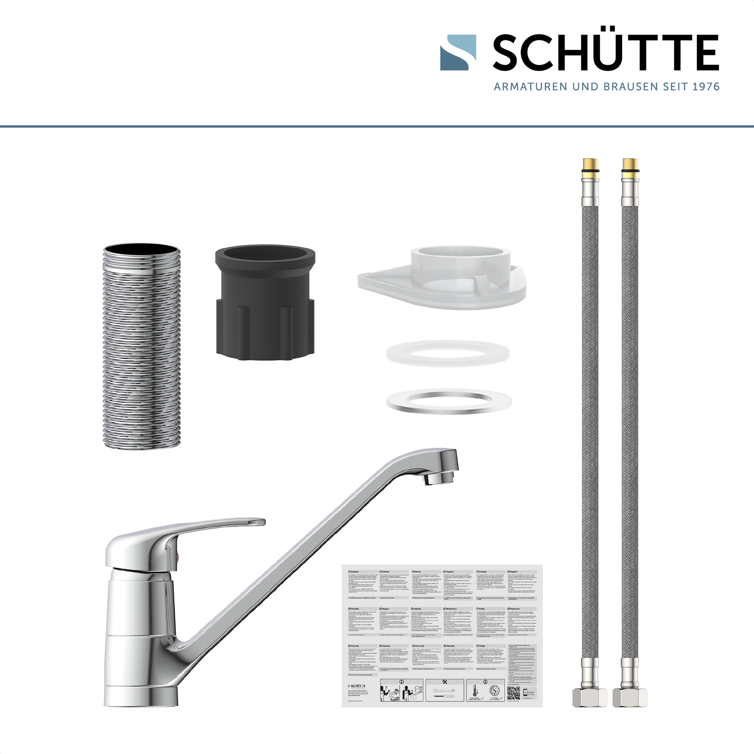 Schütte Spültischarmatur »GRANDE« 360° schwenkbar, geräuscharme Kartusche, Marken-Mischdüse