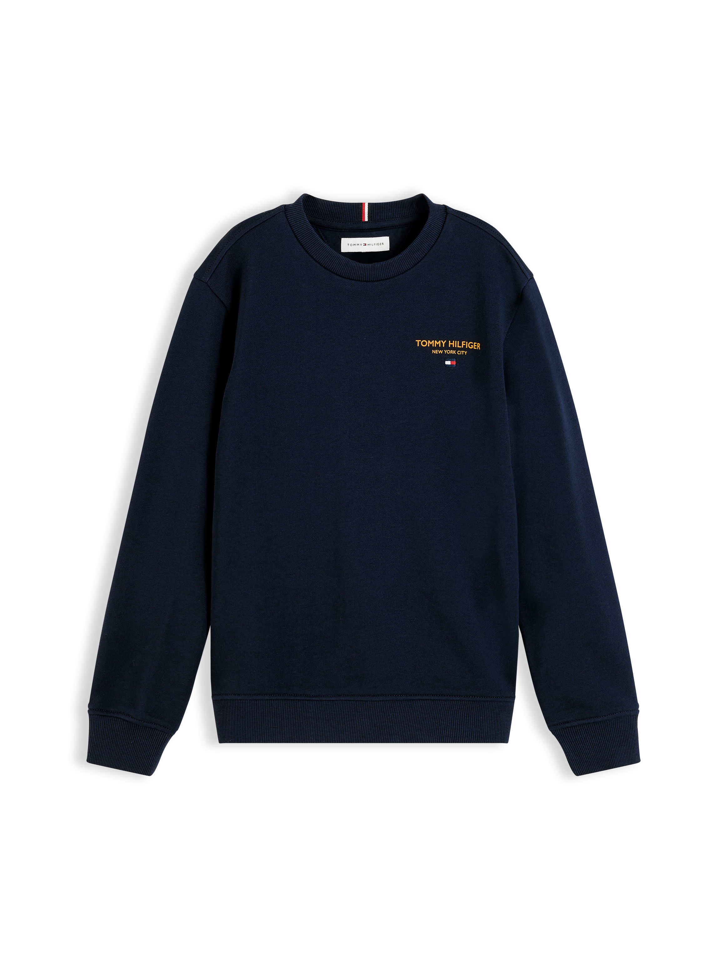 Tommy Hilfiger Sweatshirt »ESSENTIAL LOGO SWEATSHIRT«, Rundhalsausschnitt, Regular Fit, Logoschriftzug, Kinder bis 16 Jahre
