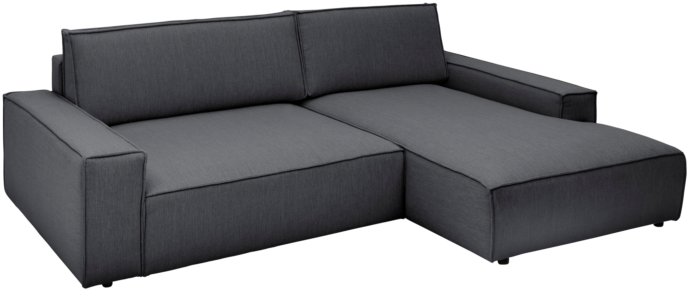 Home affaire Ecksofa »NEU: SHERWOODL XXL 284, Big-Sofa L-Form, tiefe Sitzfläche 95 cm, Cord,«, Leinenoptik, Recamiere rechts/links, auch als Schlafsofa stellbar