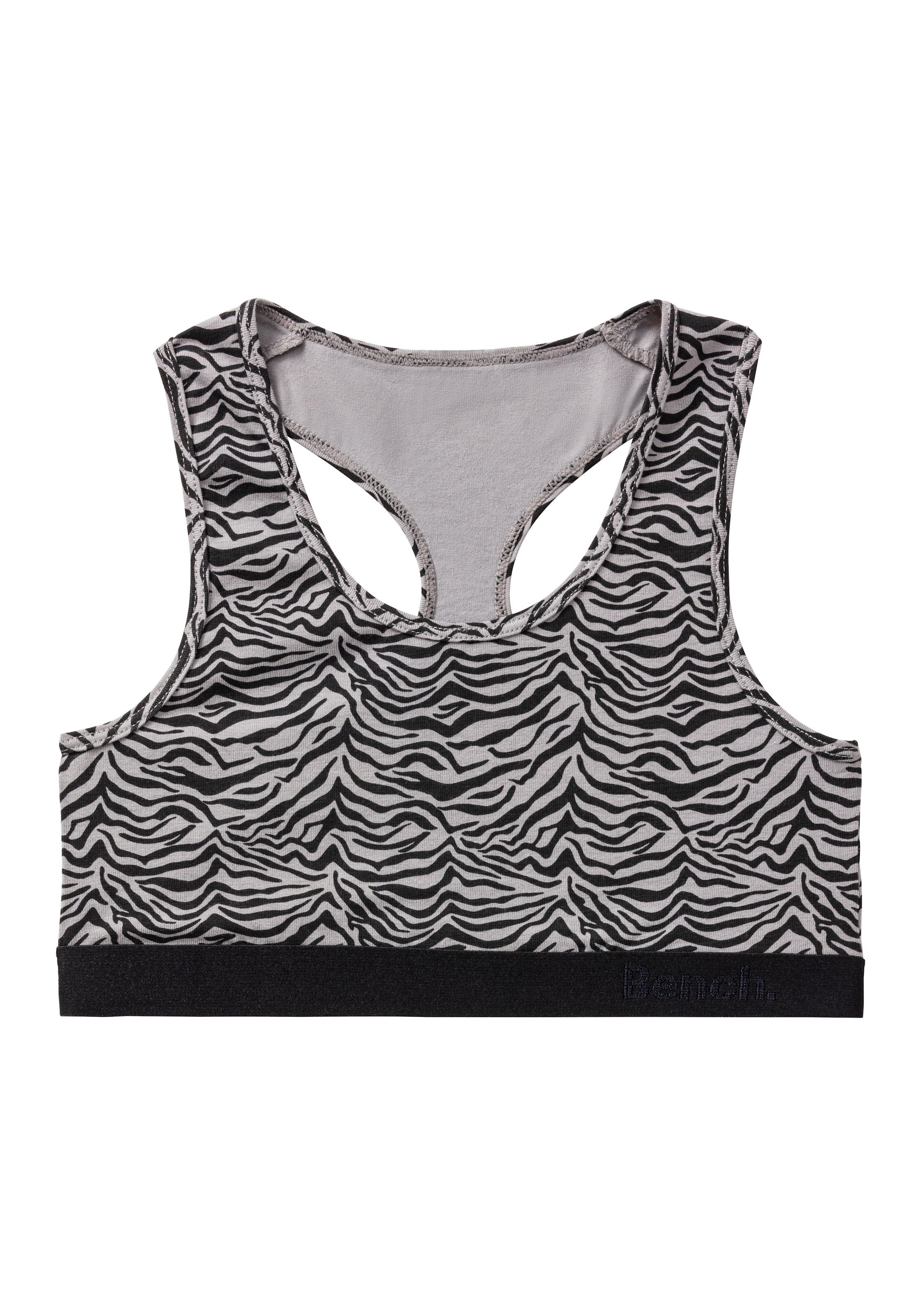 Bench. Set: Bustier mit Panty, 4 tlg., in tonigem Zebramuster