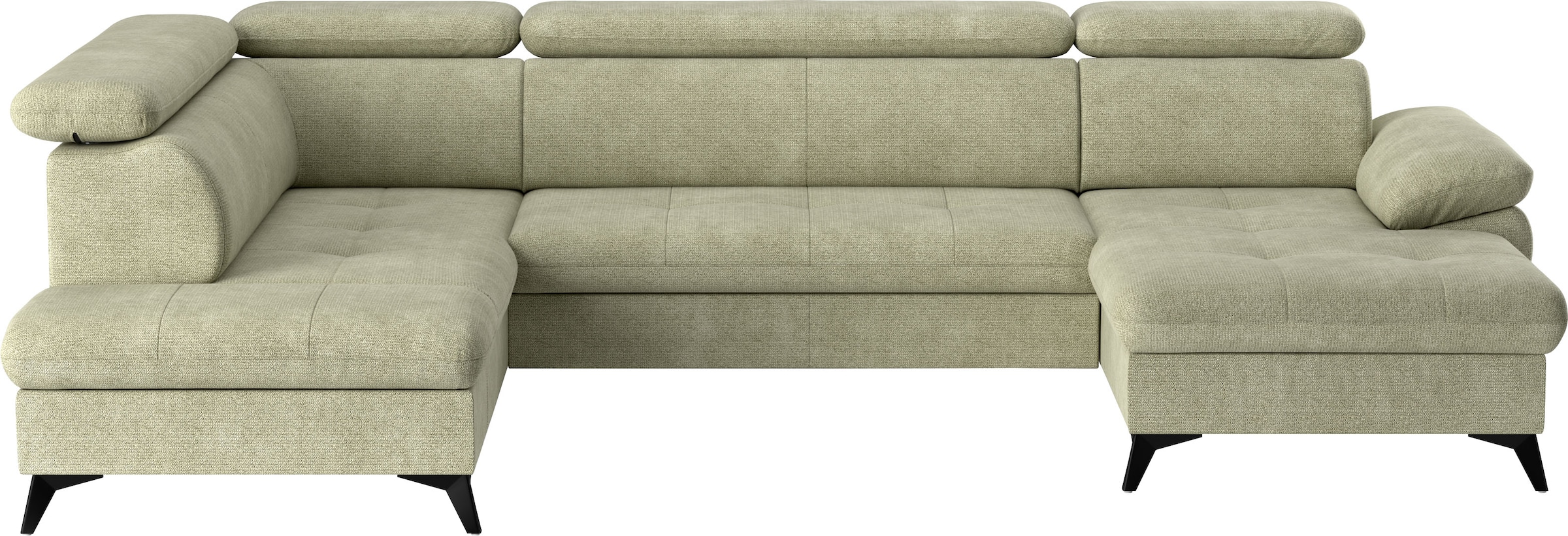 COTTA Wohnlandschaft »Hudson U-Form«, mit Kopfteilverstellung, wahlweise mit Bettfunktion & Bettkasten