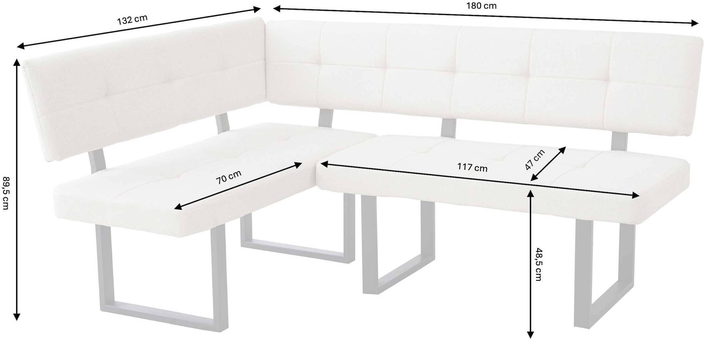 OTTO home Eckbankgruppe »Alabama« Spar-Set, 4 tlg. Sitzgruppe mit Federkern, 2 Freischwingern und Sinterstein-Tisch