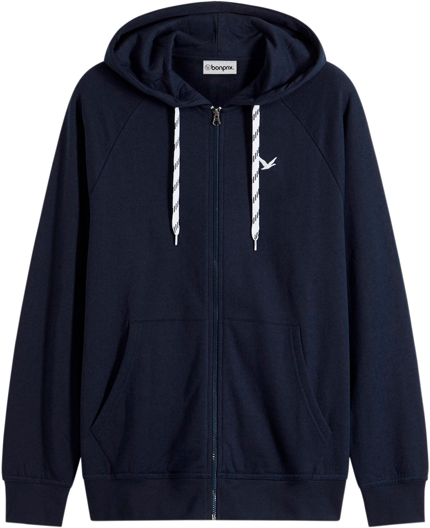 bonprix Kapuzensweatjacke »Kapuzen-Sweatjacke mit Kontrastdetails« mit Kapuze, für vielseitigen Einsatz, aus Baumwolle und Polyester