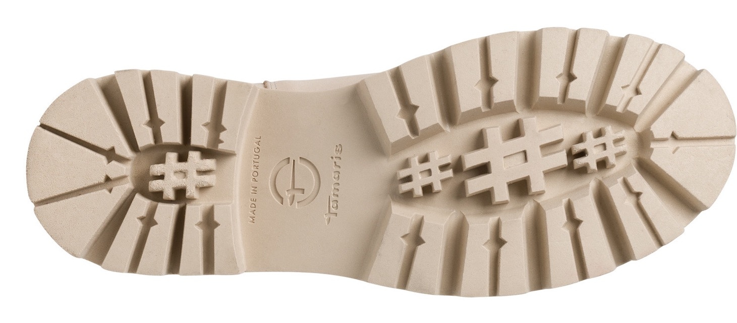Tamaris Chelseaboots, Blockabsatz, Schlupfboots, Kurzstiefel, beidseitige Stretcheinsätze