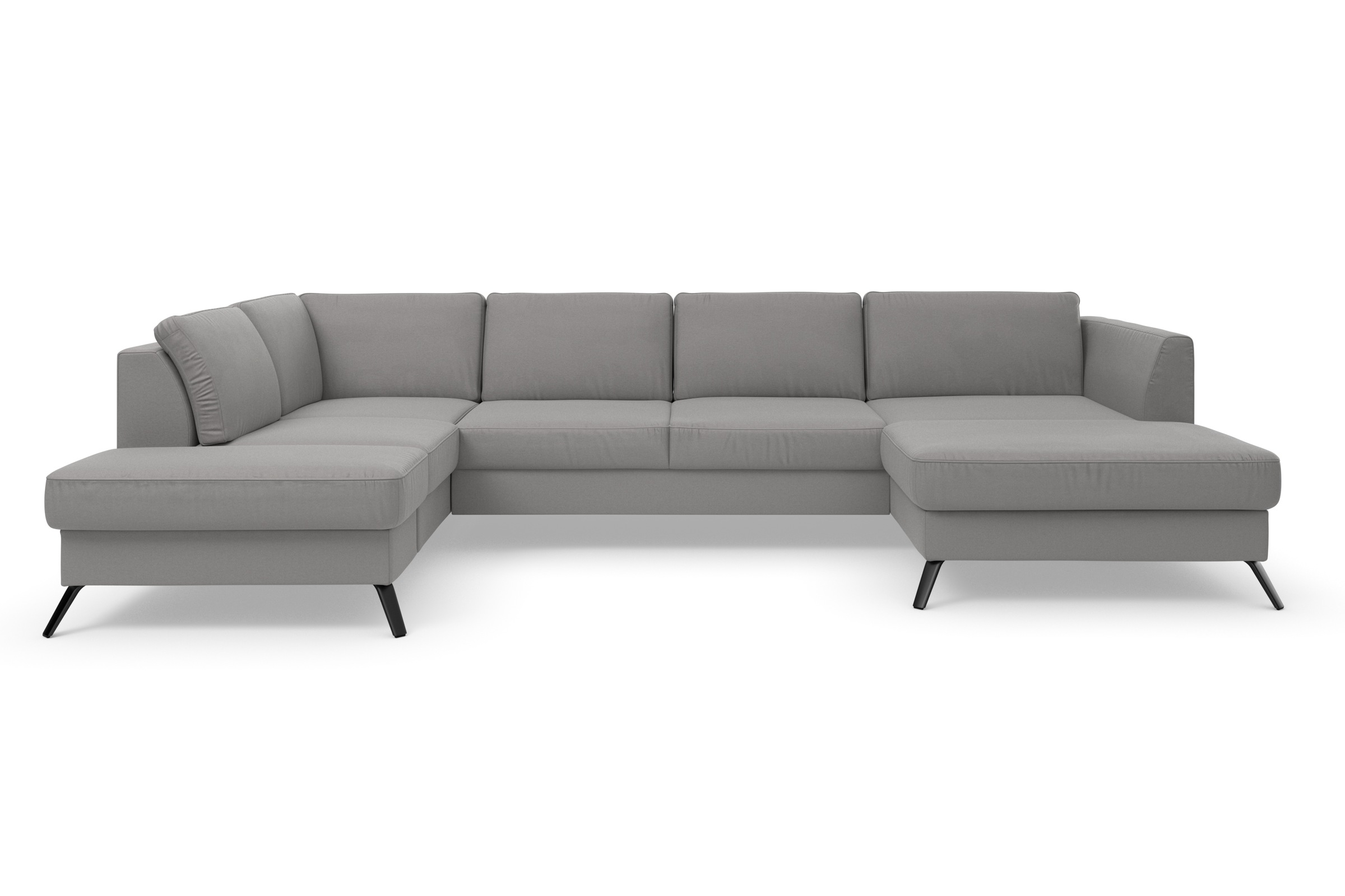 sit&more Wohnlandschaft »Olsen U-Form«, inklusive Sitztiefenverstellung, wahlweise mit Bettfunktion, 15cm hoch