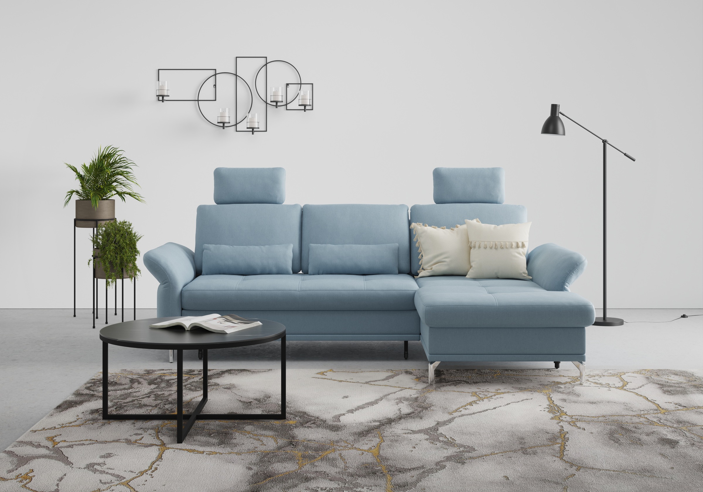 INOSIGN Ecksofa »Palm Beach L-Form«, Federkern, mit Sitztiefenverstellung, günstig online kaufen