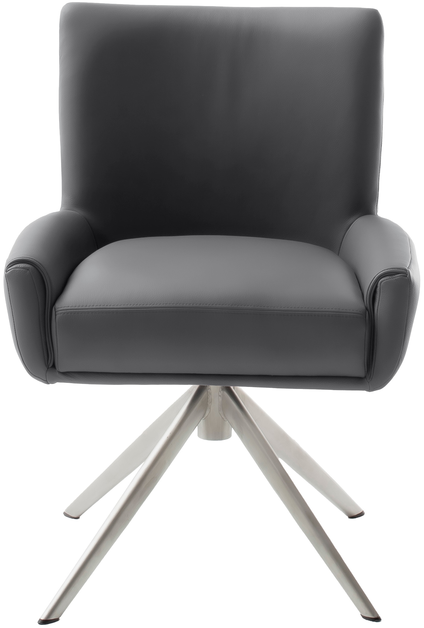 MCA furniture 4-Fußstuhl »WILSON Esszimmerstuhl, Armlehnstuhl, Polsterstuhl, modern«, (Set), 1 St., Leder, Stuhl, Armlehnenstuhl, drehbar, Taschenfederkern, belastbar 160 kg,XXL