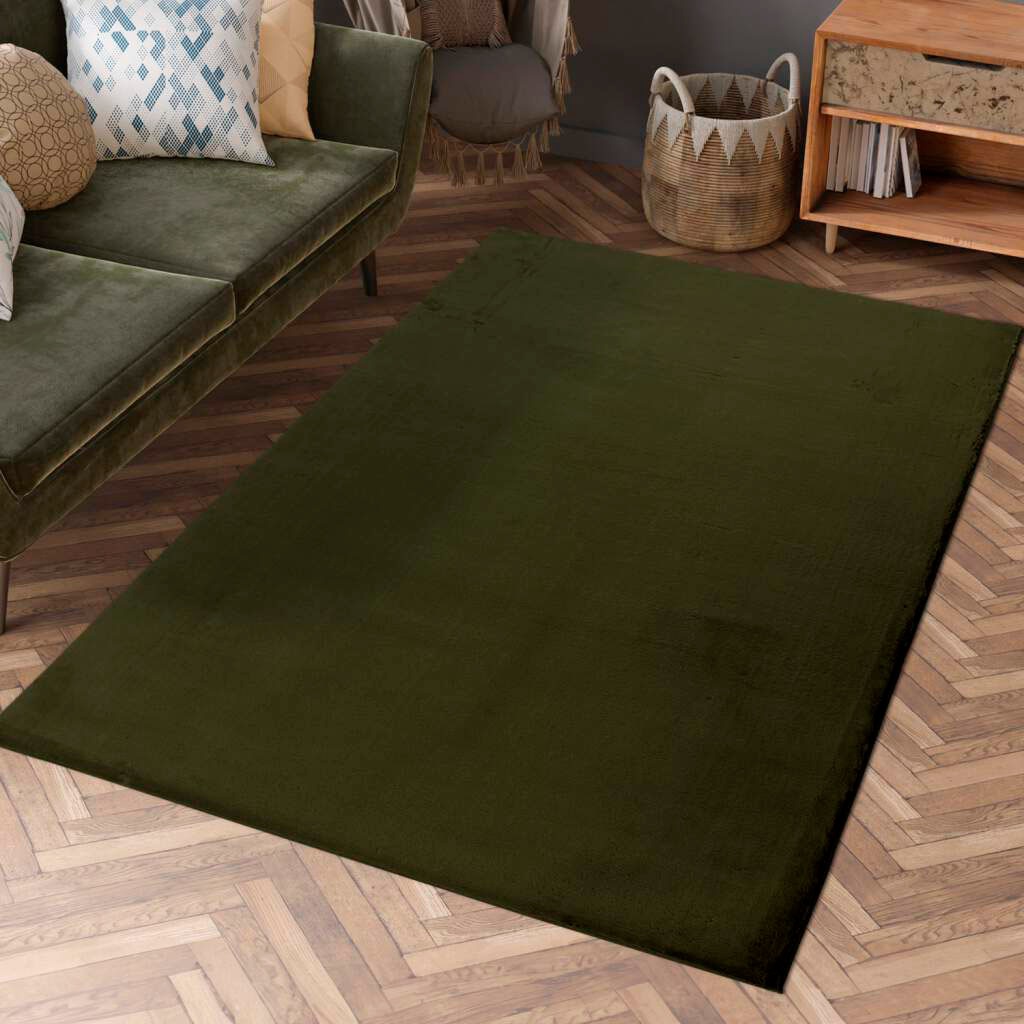 Carpet City Hochflor-Teppich »TOPIA 400«, rechteckig, 21 mm Höhe, Kunstfell-Teppich mit Kaninchenfell-Optik, Haptik, Schlafzimmer