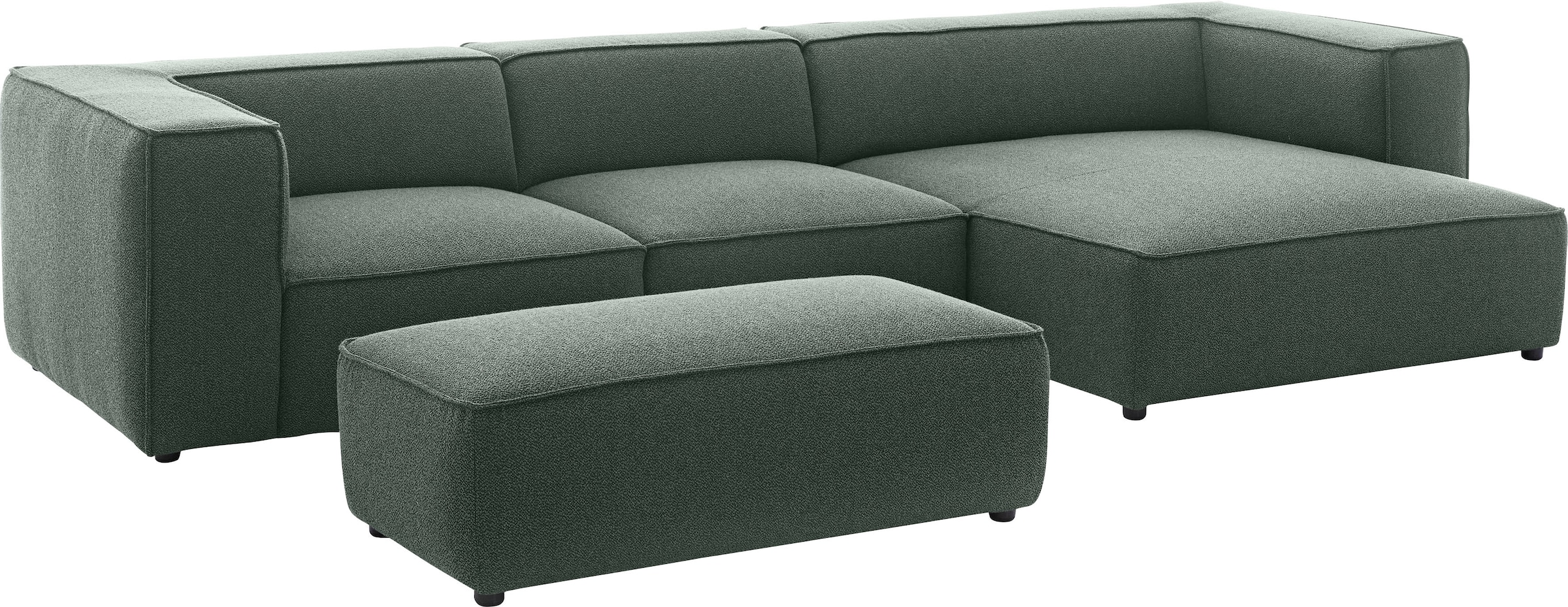 W.SCHILLIG Ecksofa »around-the-block«, mit eleganter Biese, mit Federkern, Breite 341 cm