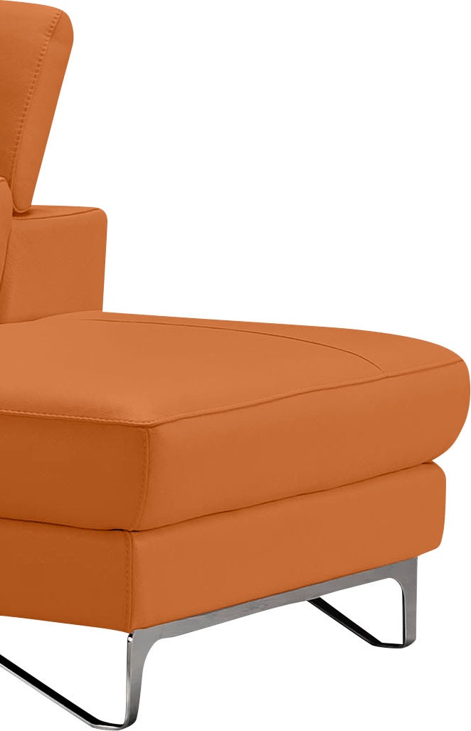 Egoitaliano Ottomane »Princess, elegantes Designsofa mit erstklassigem Sitzkomfort,« inkl. verstellbarem Kopfteil und edle Designmetallfüße