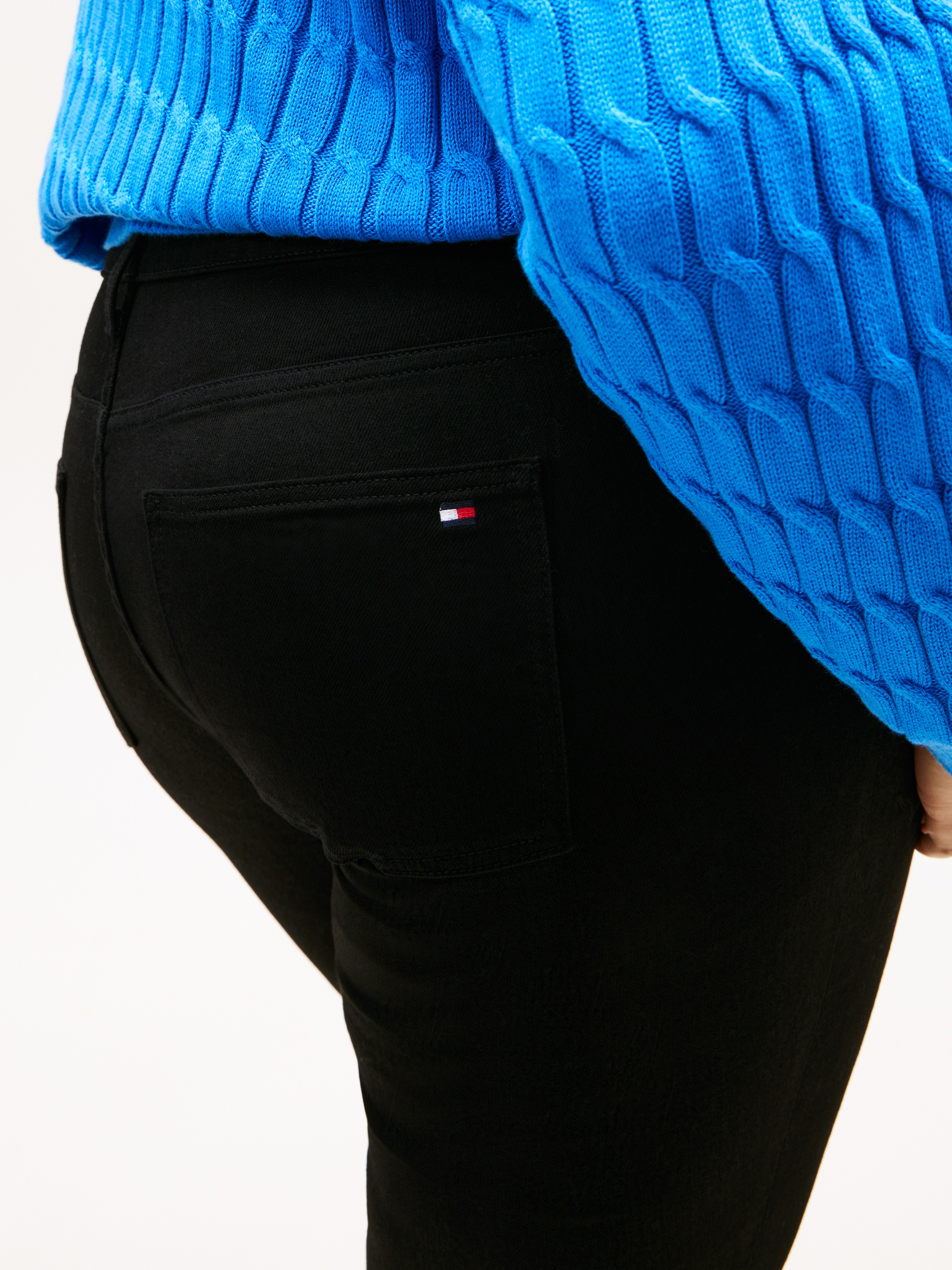 Tommy Hilfiger Curve Bootcut-Jeans »CRV DNM BLACK BOOTCUT RW«