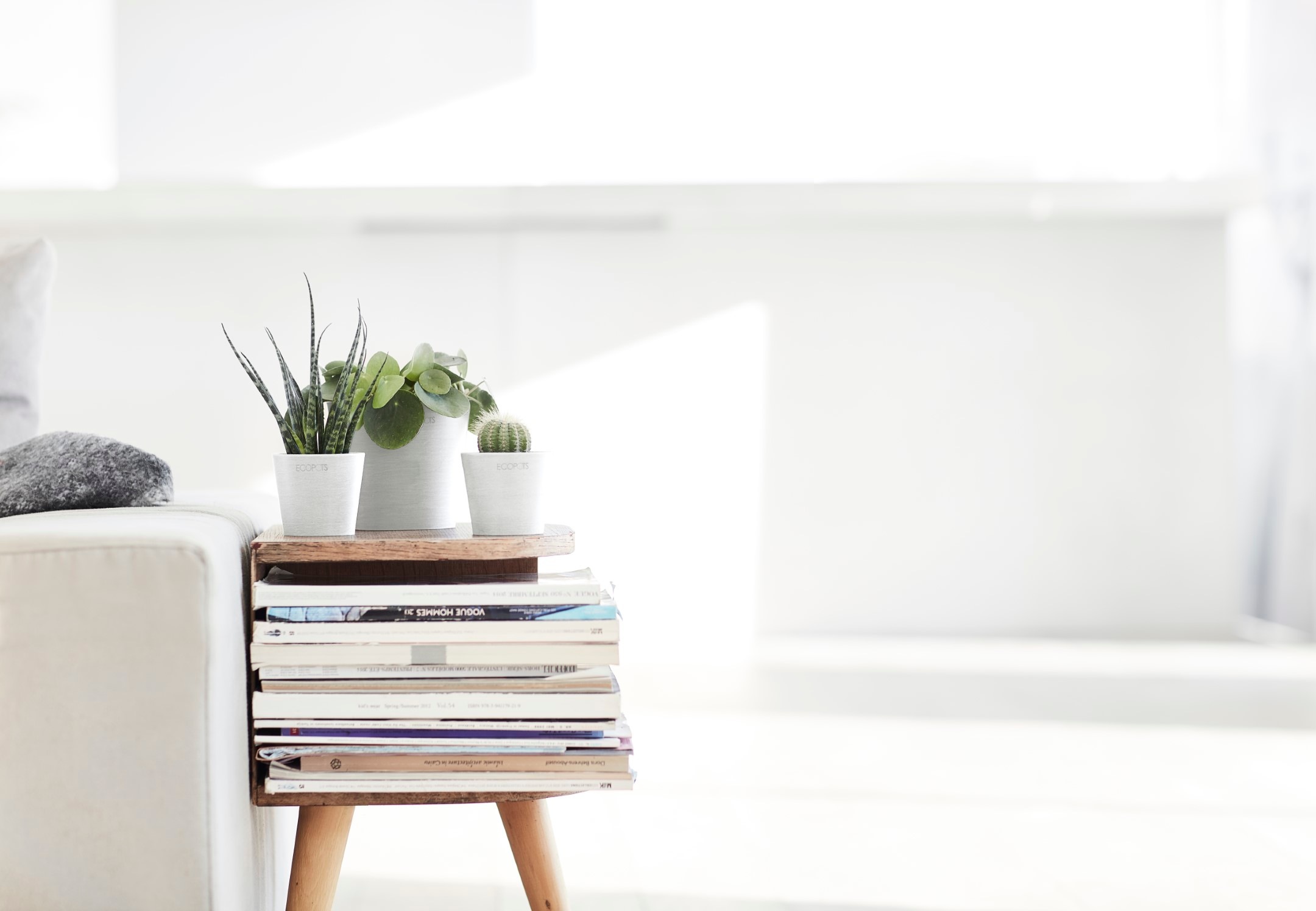 ECOPOTS Blumentopf »Amsterdam Mini 13 Weiß« für den Innenbereich